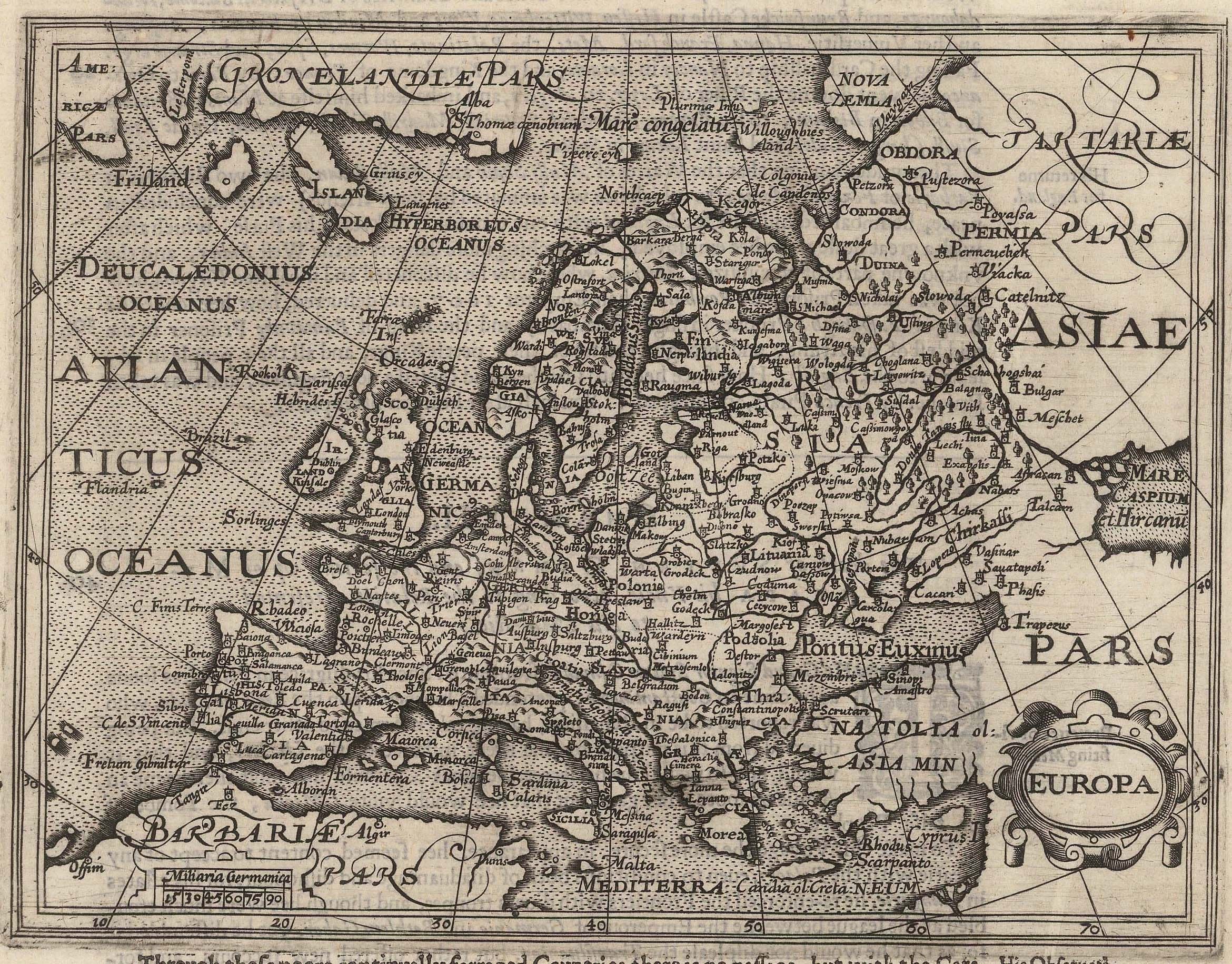 Samuel Purchas Early map of Europe 1625 The Map House