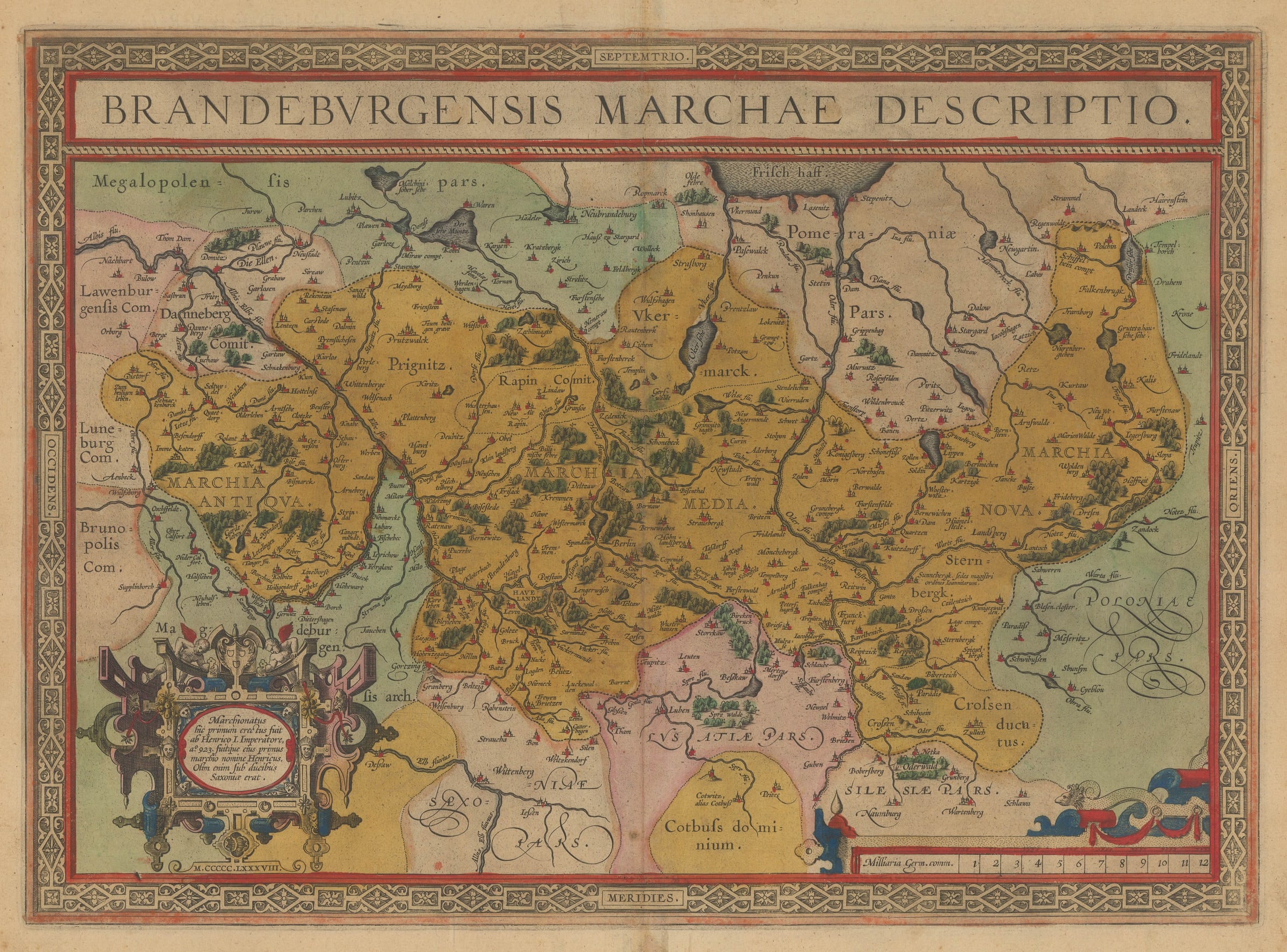 Abraham Ortelius, Electorate of Brandenburg, 1592 | The Map House