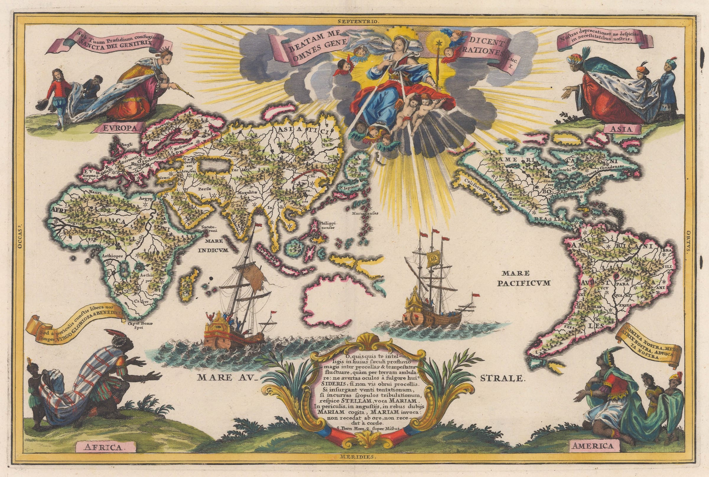 Heinrich Scherer, World Map, 1700 c. The Map House