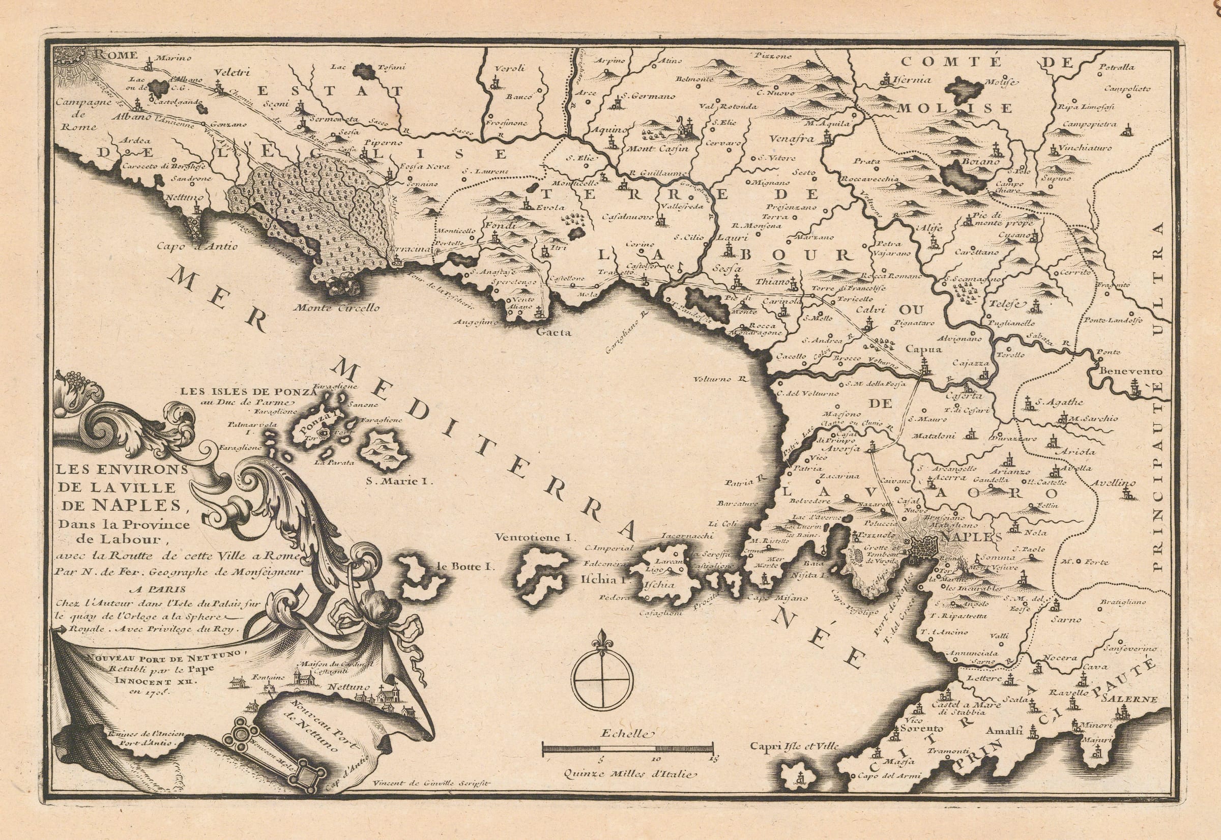 Nicolas de Fer, Brazil, Peru, and the Amazon , 1705 | The Map House