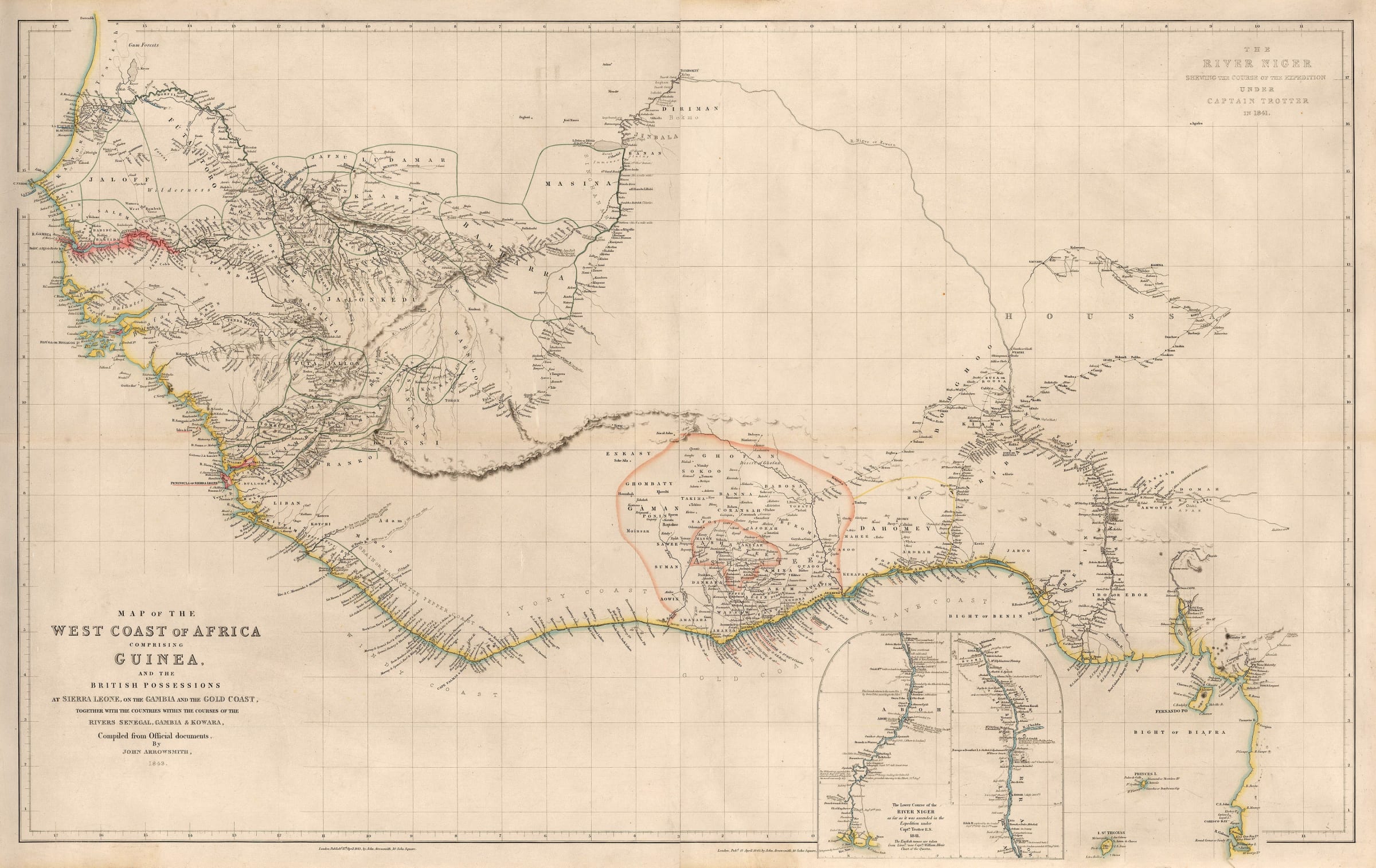 John Arrowsmith Map of the West - Themaphouse John Arrowsmith Map Of The West Coast Of Africa 1841
