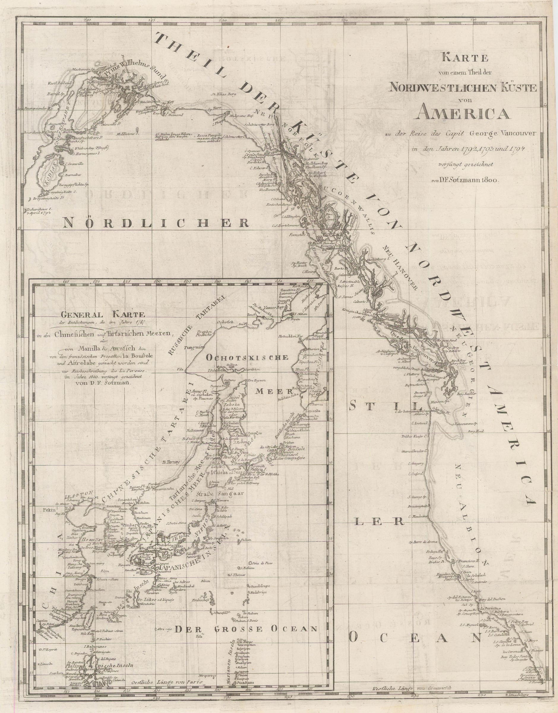 Daniel Friedrich Sotzmann North - Themaphouse Daniel Friedrich Sotzmann North West Pacific Coast Of America 1800