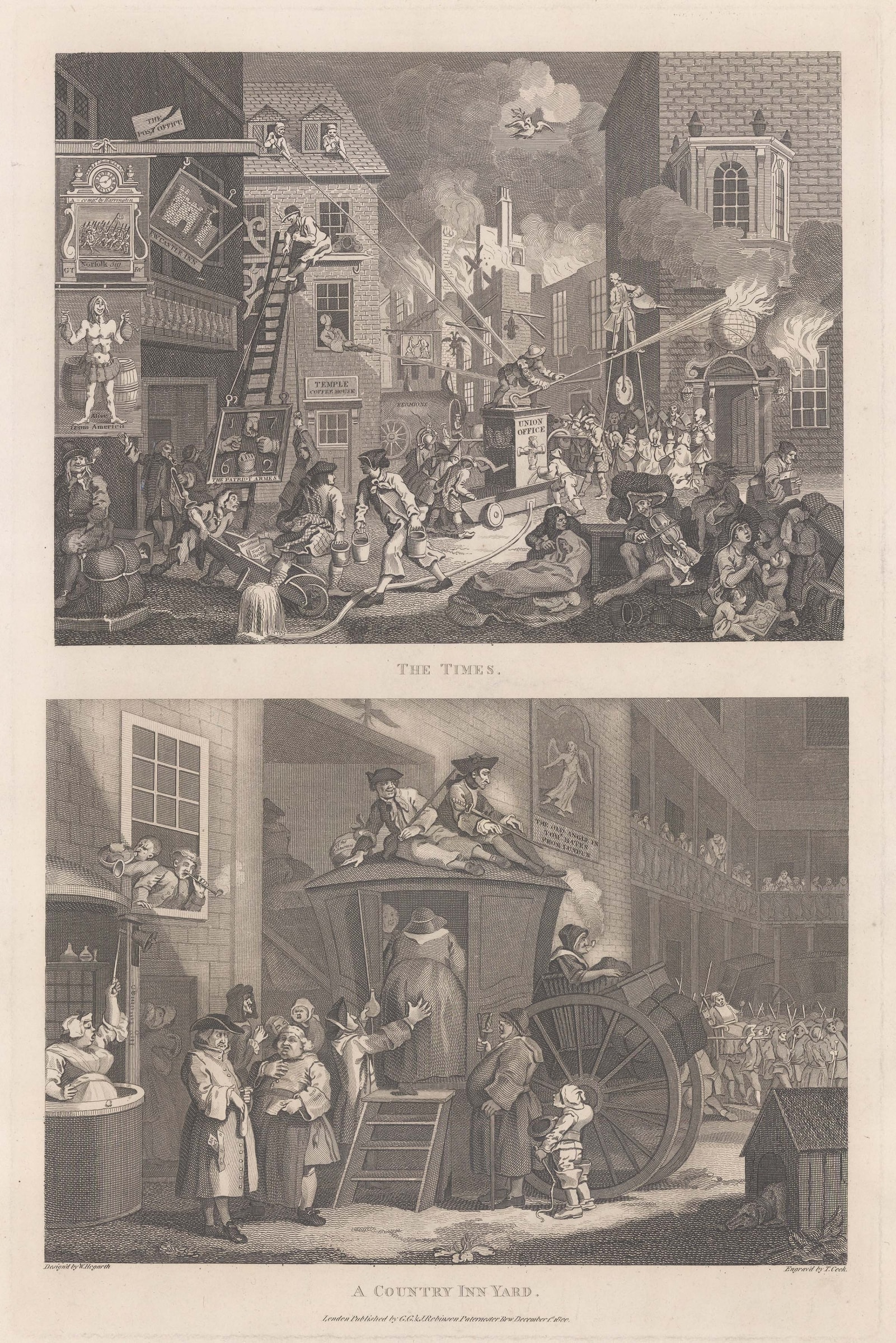春先取りの Hogarthの版画 William 1833または1867年縮刷版（The of Works 版画