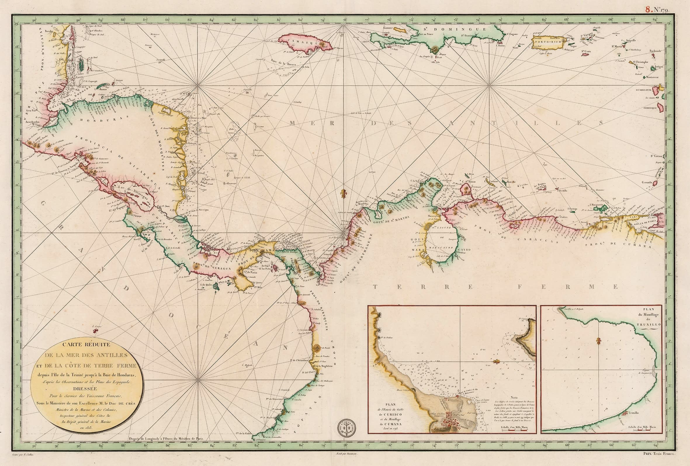 Depot de la Marine, Central America and Northern South America, 1813 ...
