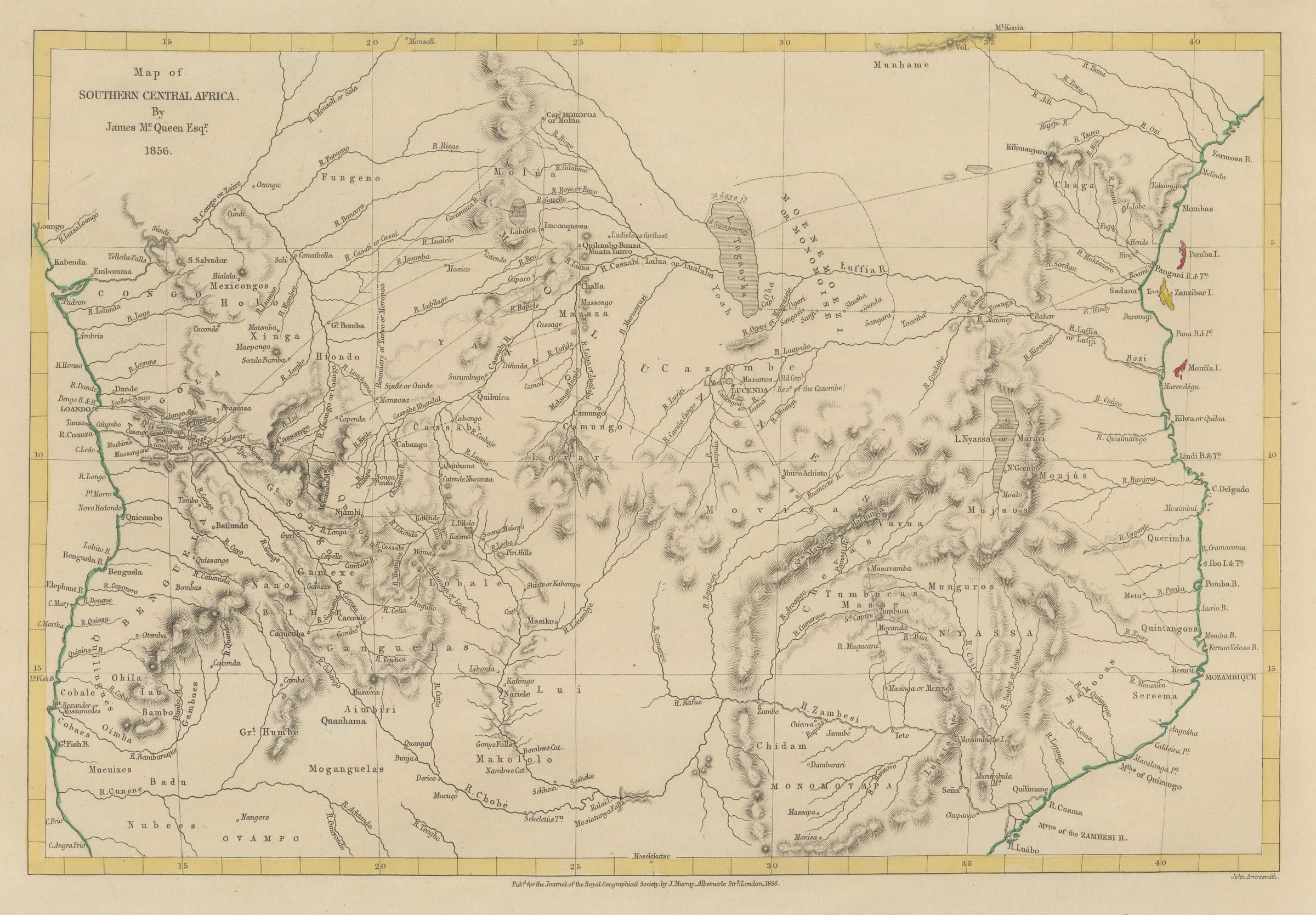 Royal Geographical Society (RGS), Southern Central Africa, 1856 | The ...