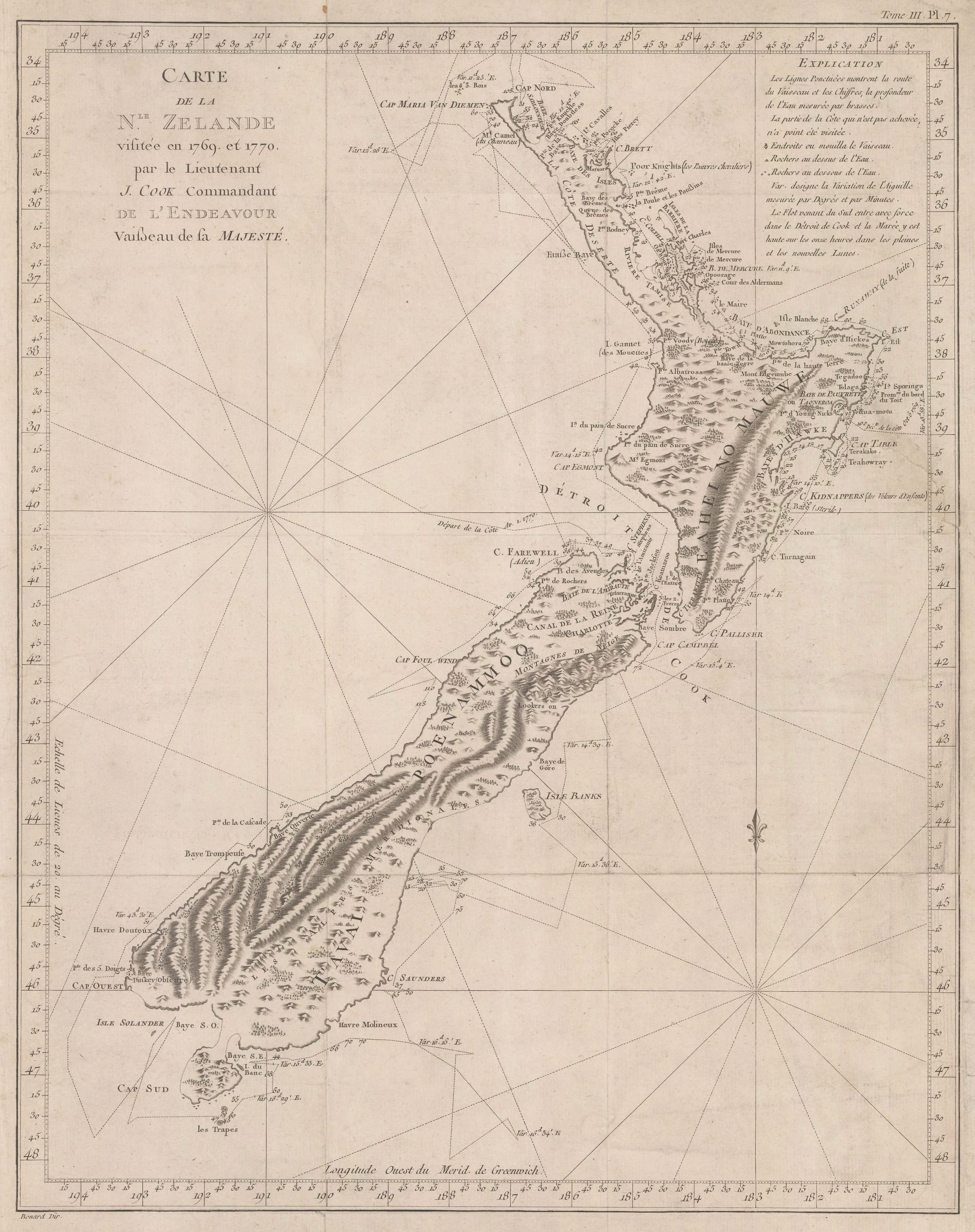 最新入荷 1774 Zealand, New Cook, James Capt. | House Map The 版画
