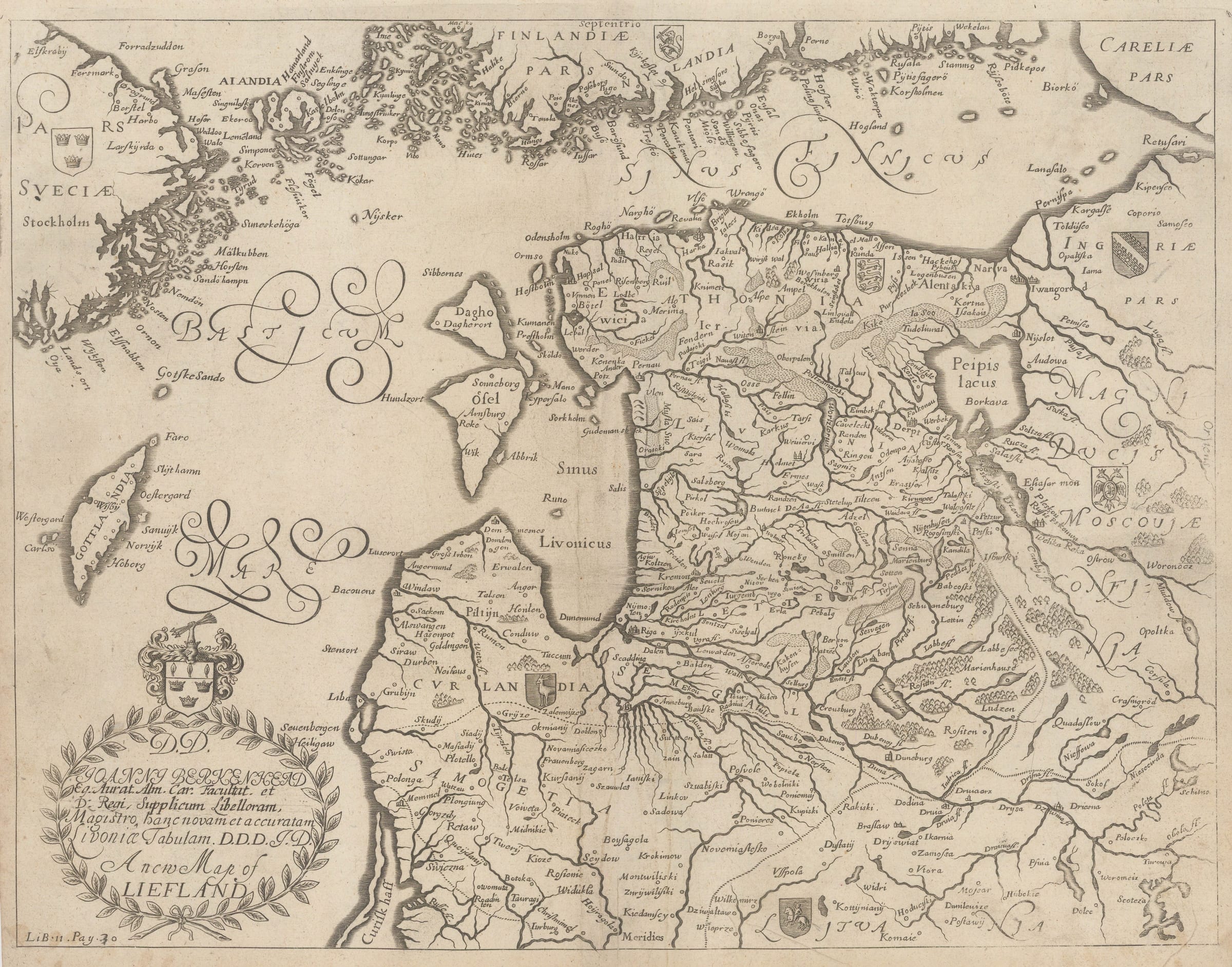 Adam Olearius Baltic States 1669 c The Map House