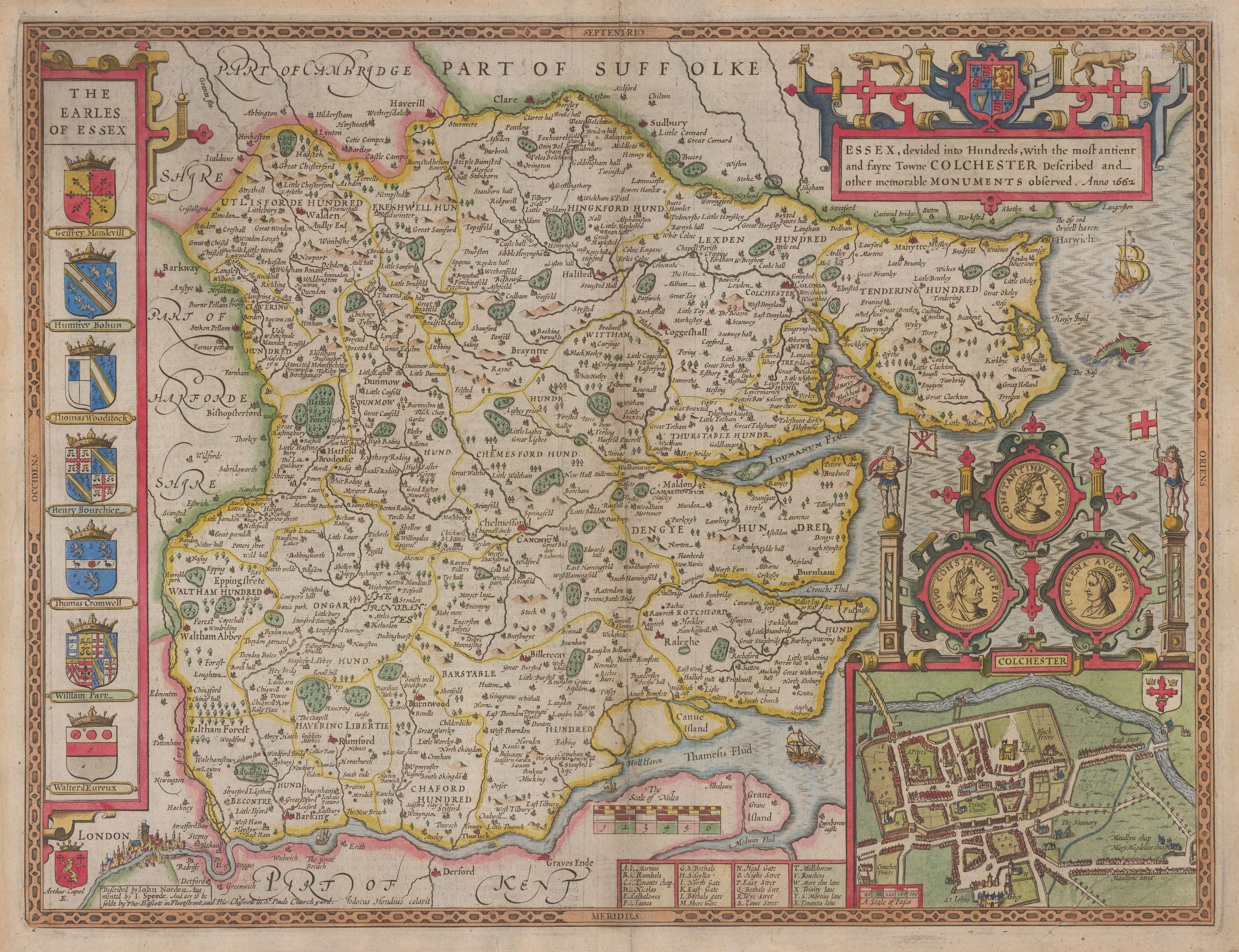 John Speed, Essex, 1676 | The Map House