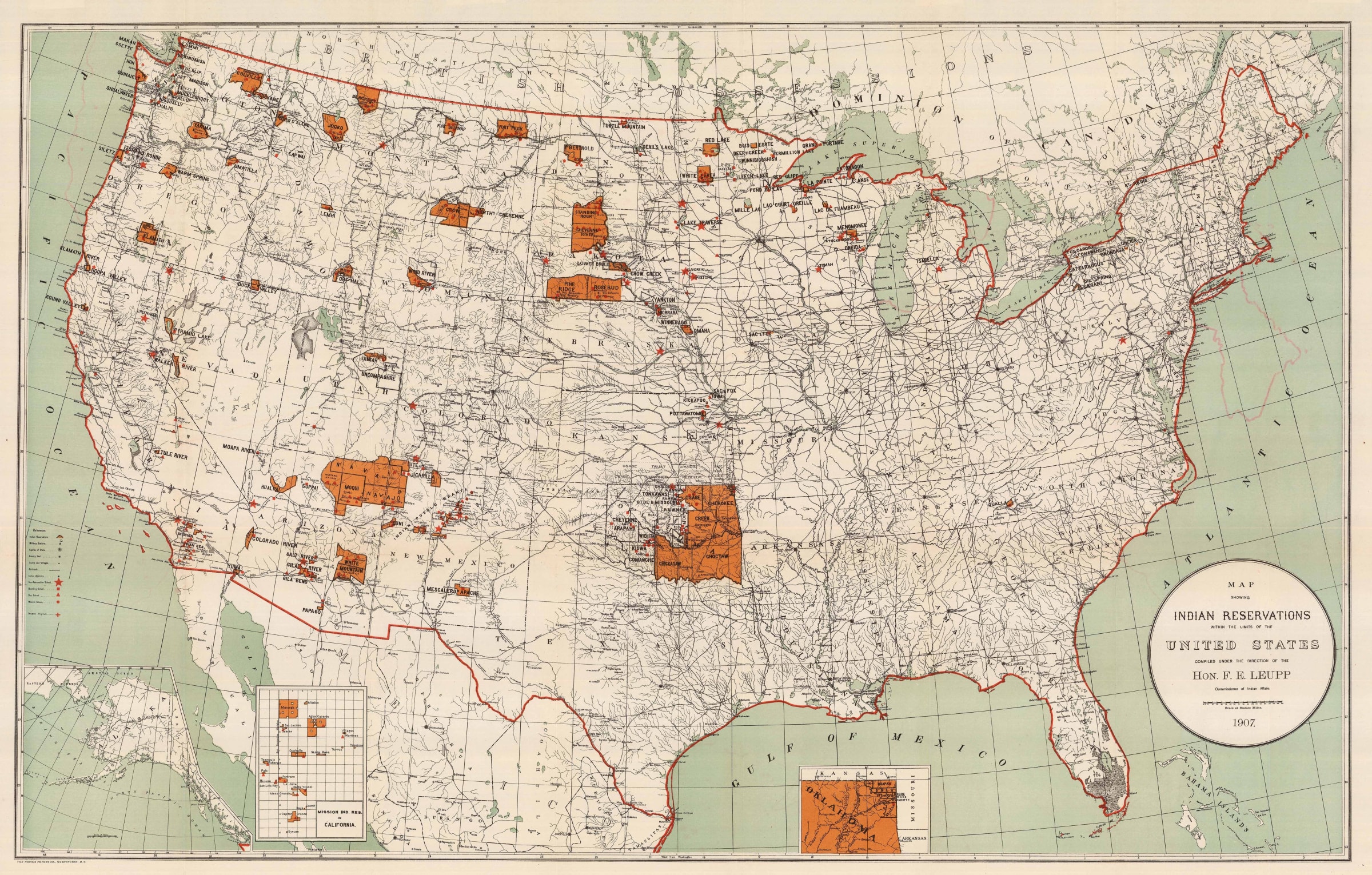 Francis Ellington Leupp Map Showing Indian Reservations Within The Themaphouse Francis Ellington Leupp Map Showing Indian Reservations Within The Limits Of The United States 1907 