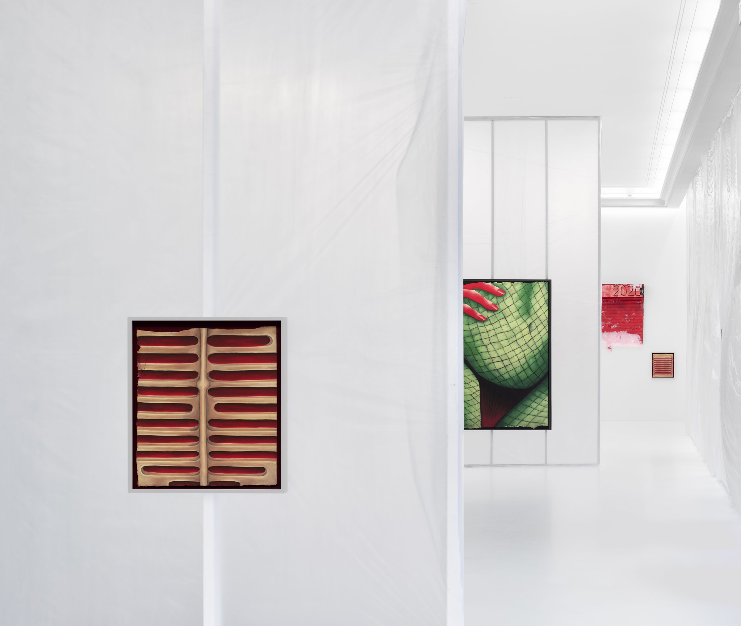 Rebecca Ackroyd 100mph Installation View January 22 – February 26, 2021 Peres Projects, Berlin Photographed by: Matthias Kolb