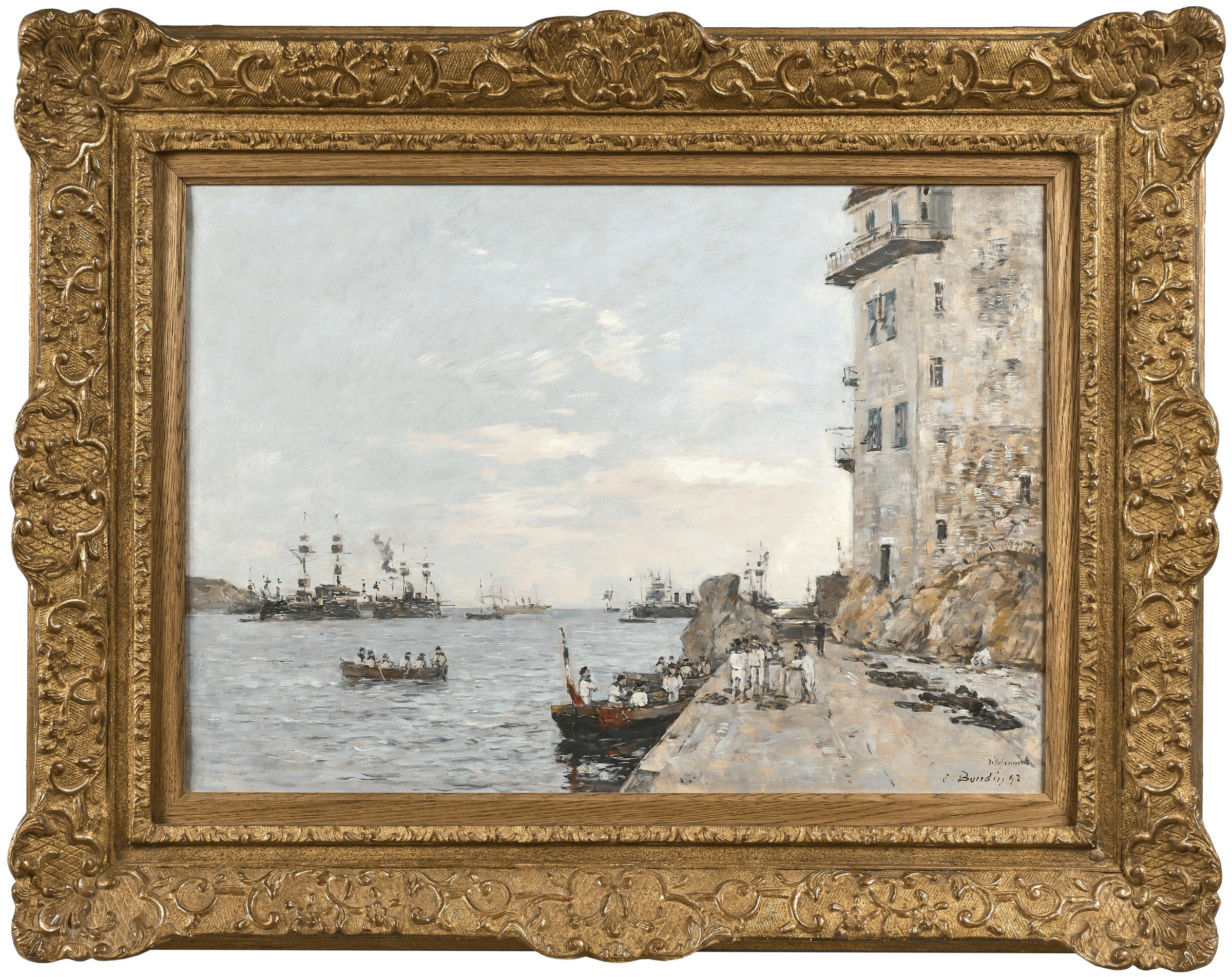 Eugene Boudin、【La Rade de Villefranche】 Eugène BOUDIN, La rade de Villefranche, 1892 | Galerie de la