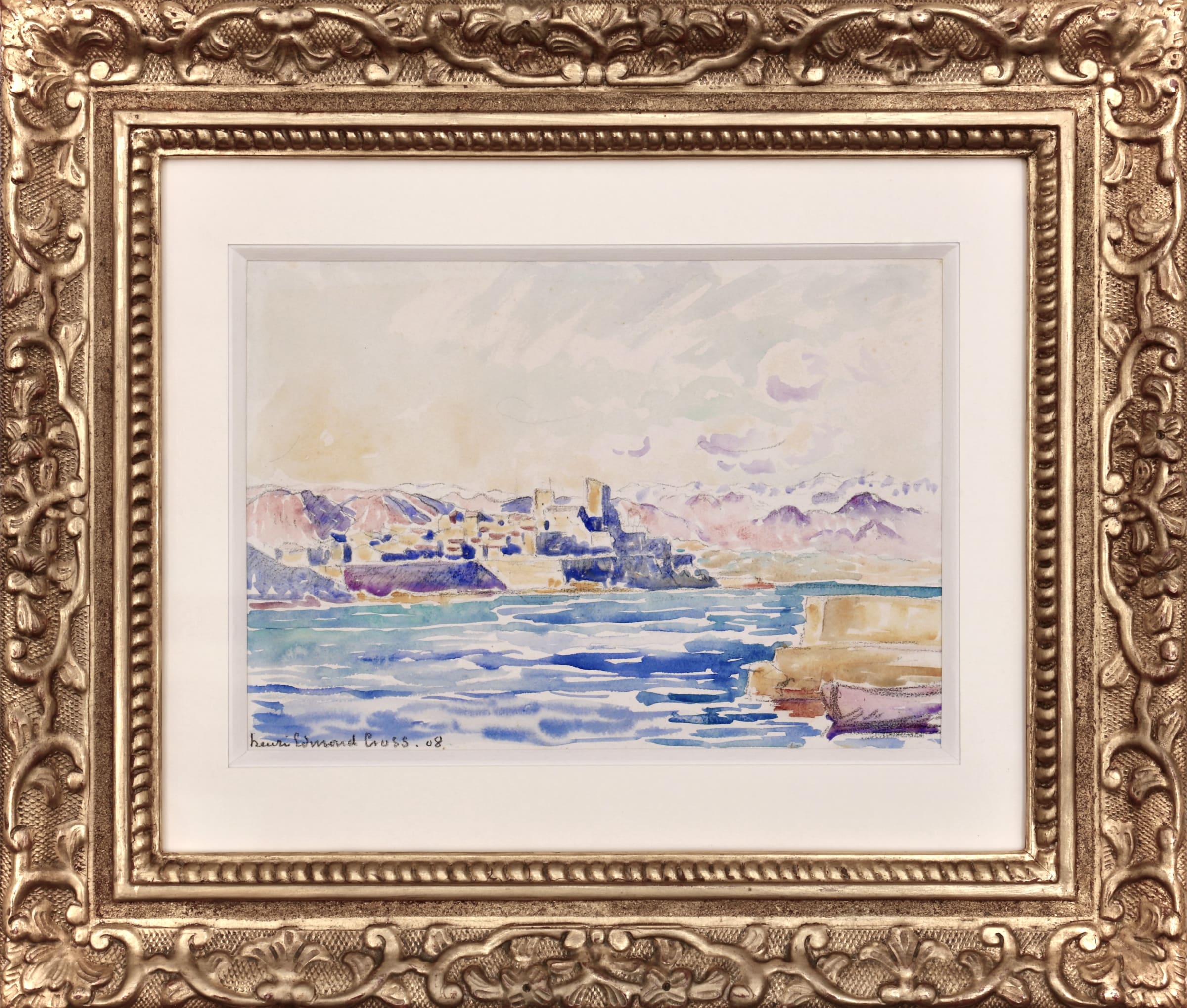 Henri-Edmond CROSS, Vue d'Antibes, 1908 | Galerie de la Présidence