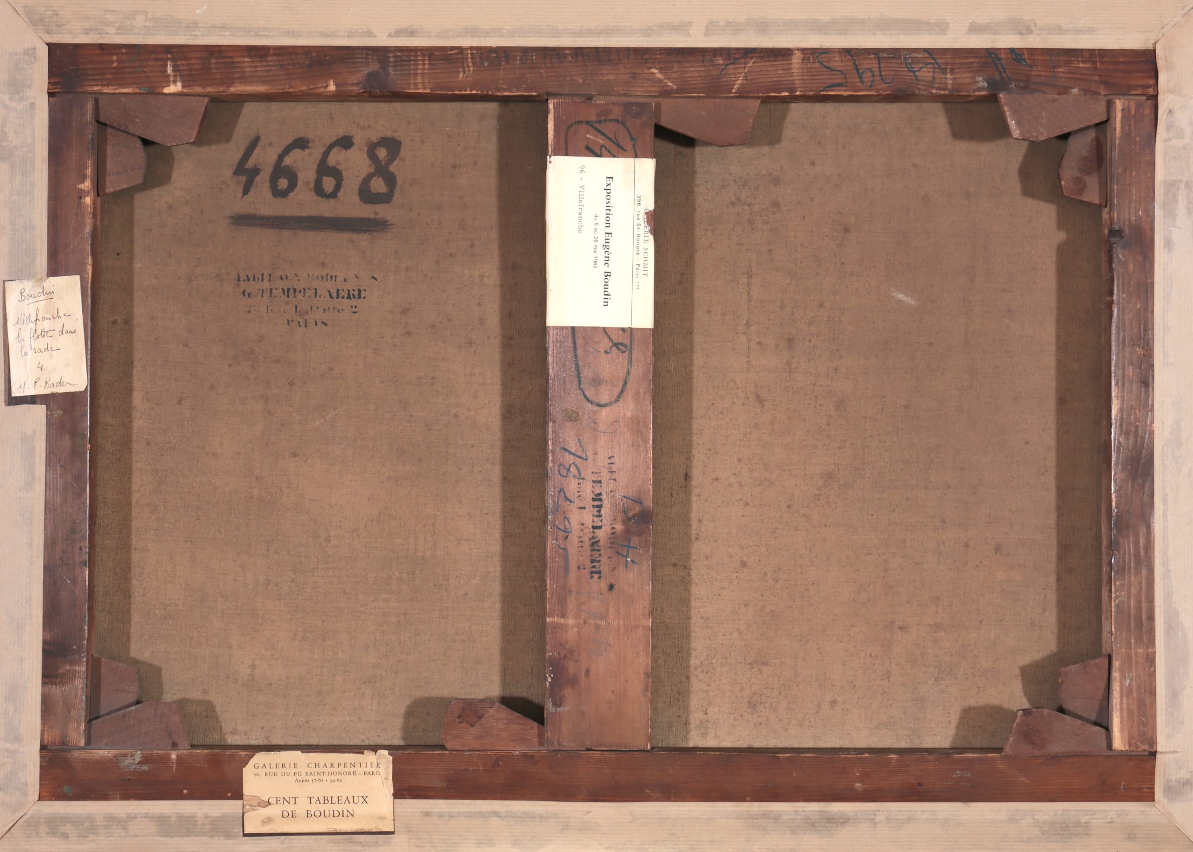 Eugene Boudin、【La Rade de Villefranche】 ブーダン 画家