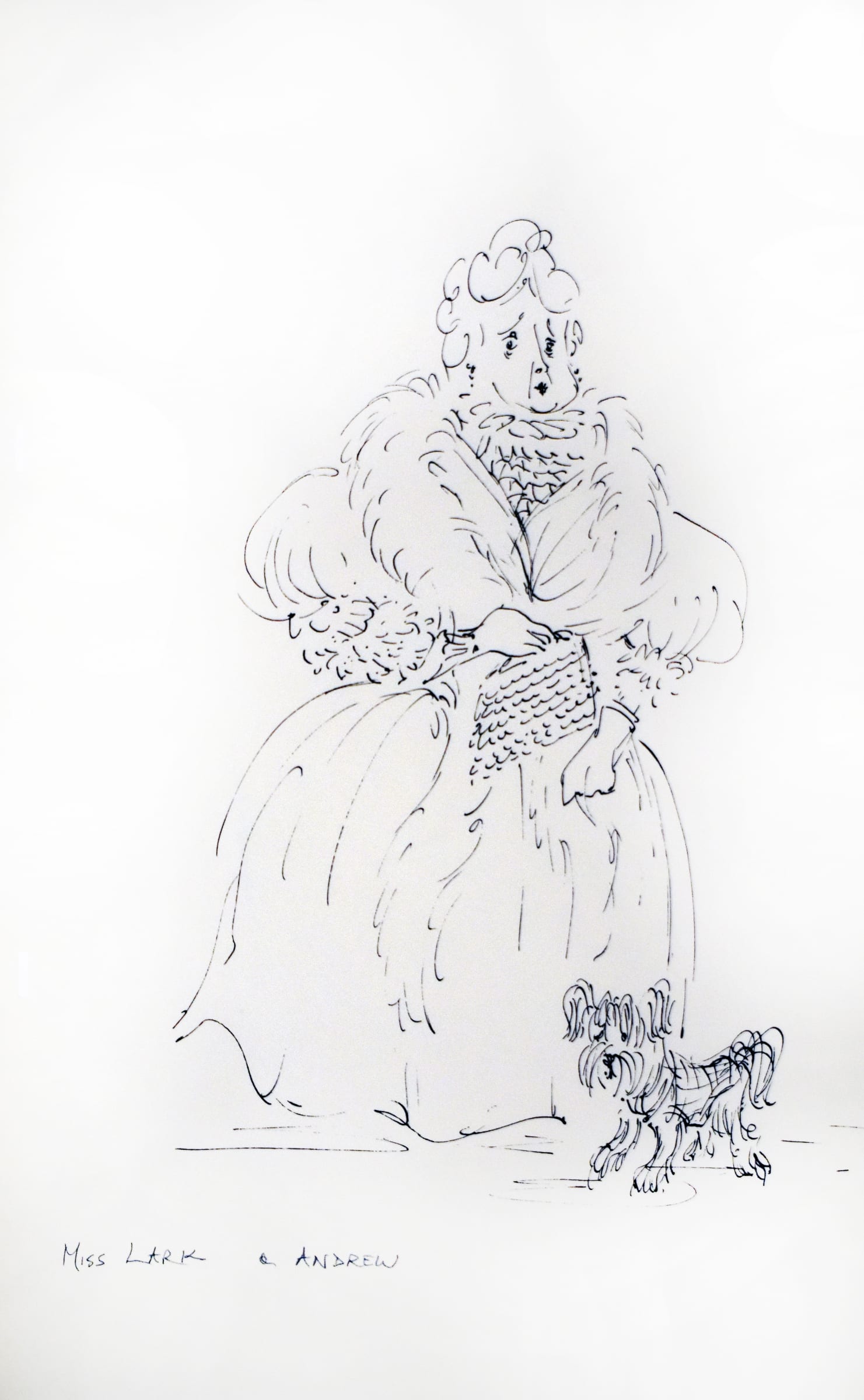 Tony Walton Mary Poppins Character Sketch Mrs Banks Formal 1964  Mark  Borghi