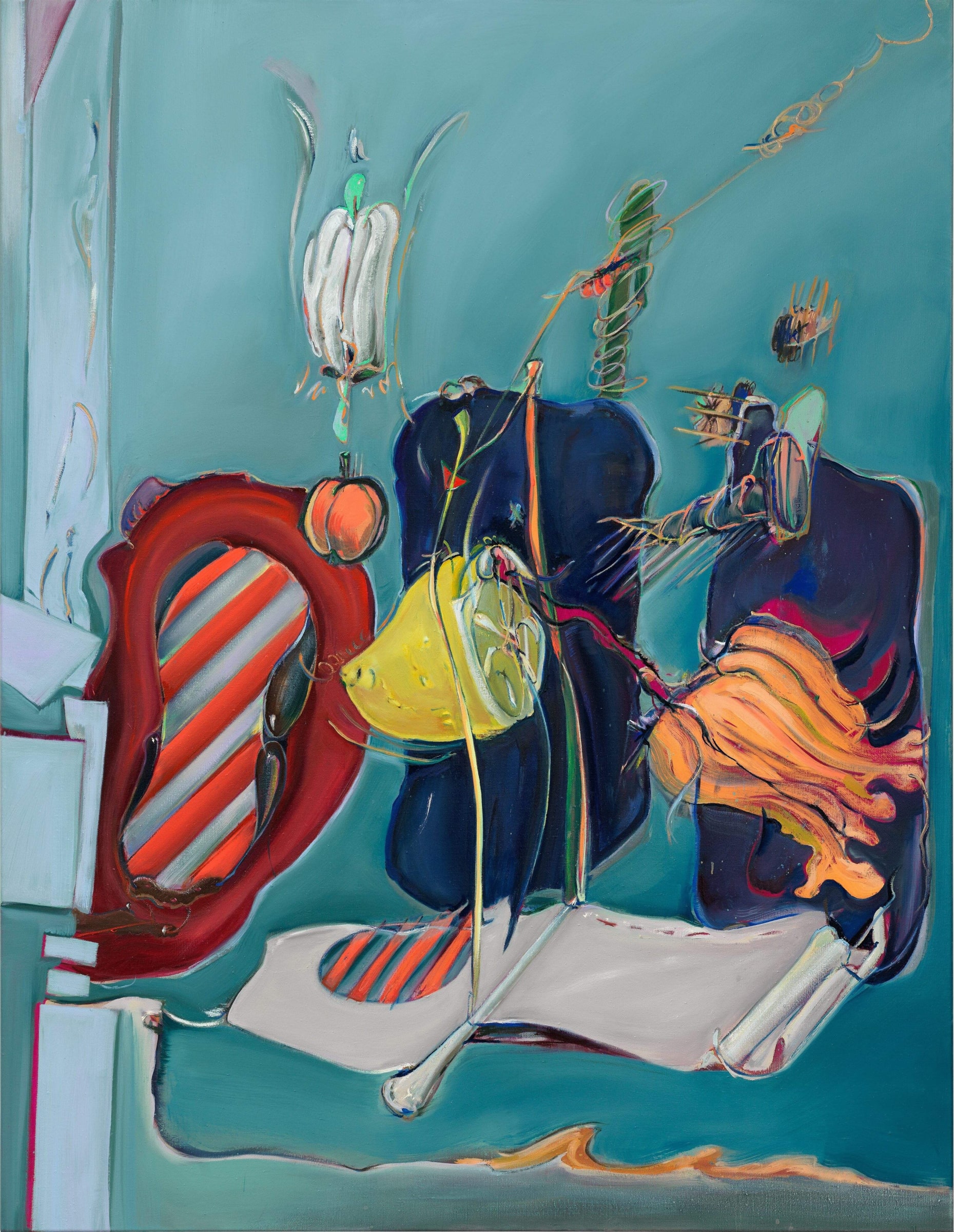 史蒂芬妮-海因茨1987年生于柏林，现居柏林 她的艺术中那些俏皮的形象，抽象和模糊的形式会猝不及防地变成另一种可识别的意料之外的主题。从含混不清的身体部位，到日常用品，再到类似动物的人物，她的主题中融进了色彩斑斓、充满幻想的情境。那是一个光怪陆离的视觉世界，一个包容了高雅文化和低俗文化相互影响的乌托邦的场所。