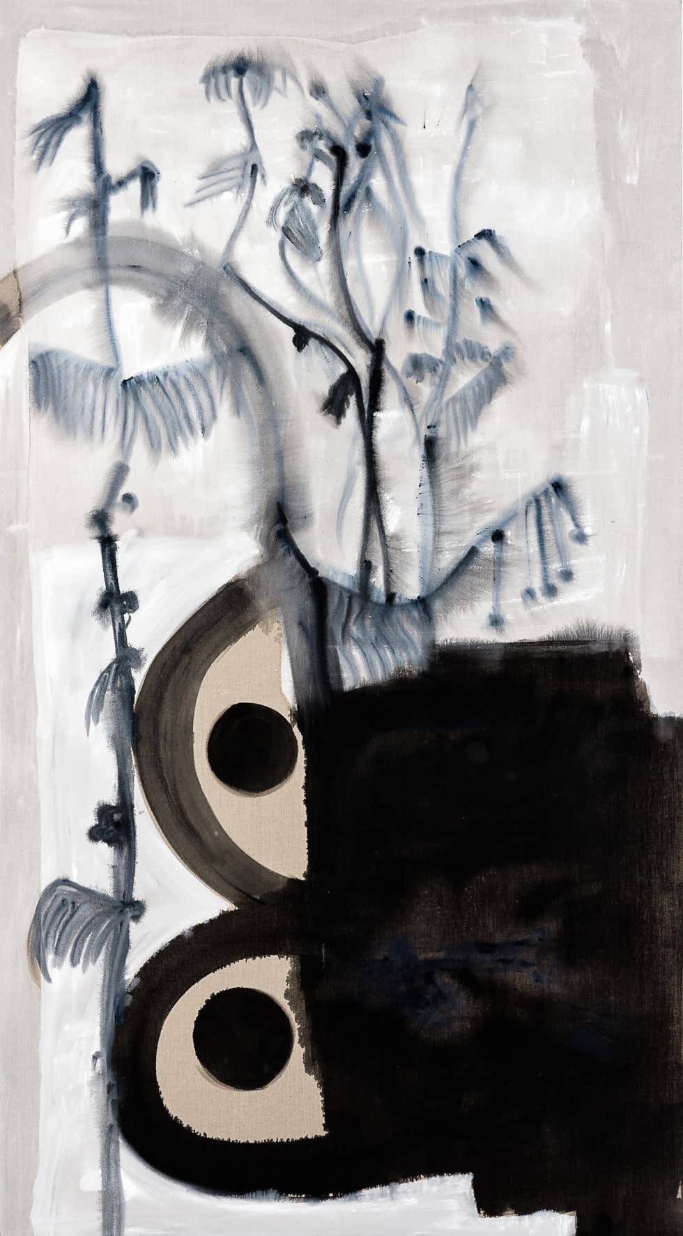 托比亚斯-皮尔斯,1971年生于奥地利林茨,现居维也纳 他的绘画风格可以用中国绘画美学 “介于似与不似之间” 的境界来解读。他绘画中的暗示性形象并不是完全清晰可辨的,但也不是完全抽象的。他创造了一个供观者自由联想的形式世界。这些形式看起来像悖论一样,难以直接阅读。但正如所有的悖论一样,它们都是阴阳交合、一体两面的。这种辩证式的艺术思维贯穿他的整个创作。他敏锐地感知并运用不同色调的灰色,把灰色的层次和深度发挥到了极致,因而他的画面总是充满了深邃的质感。