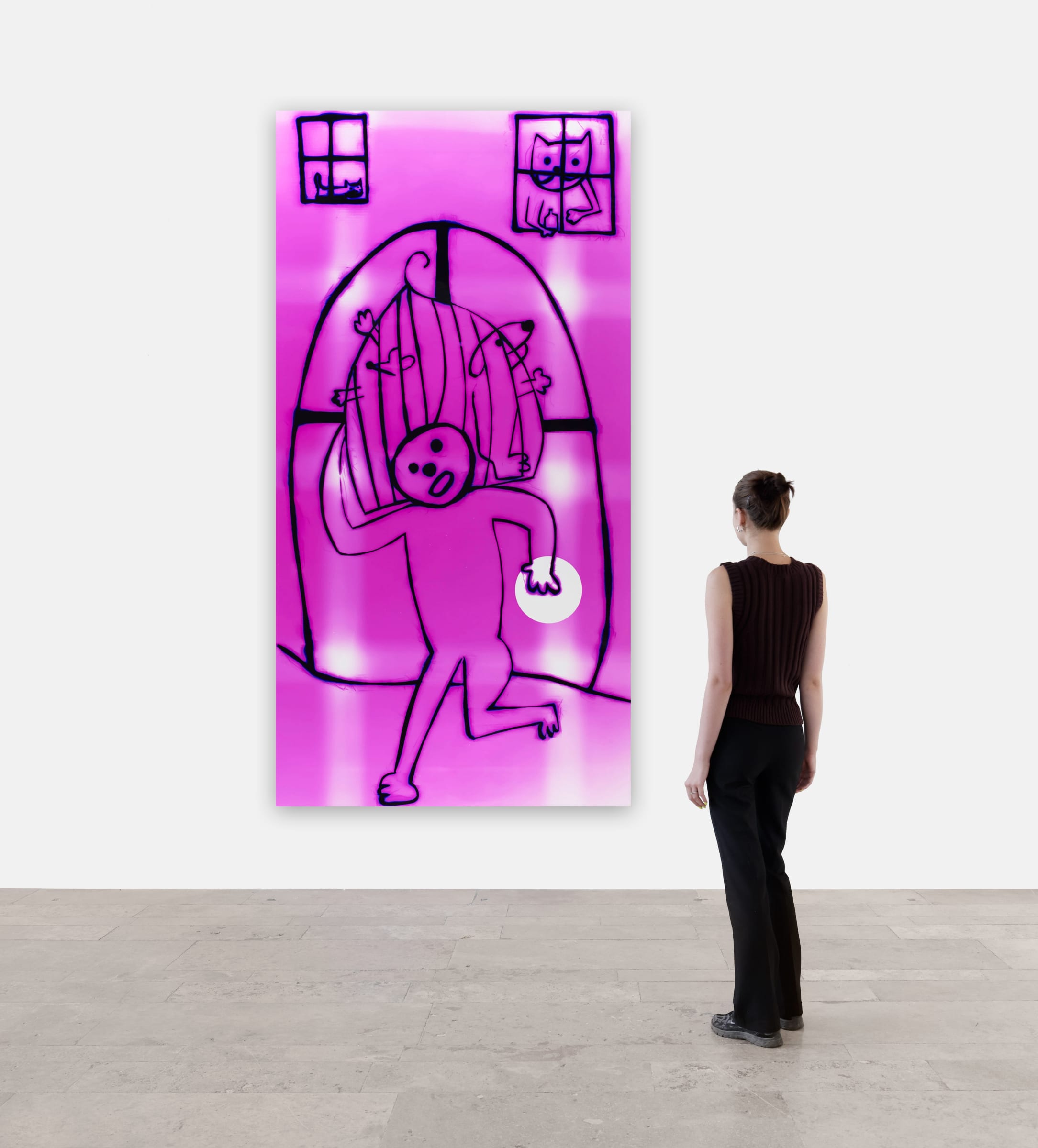 Hadi Fallahpisheh Late for the Show, 2021 Unique light drawing on photosensitive paper, mounted on museum box 213.4 x 109.2 x 5 cm 84 x 43 x 2 inches