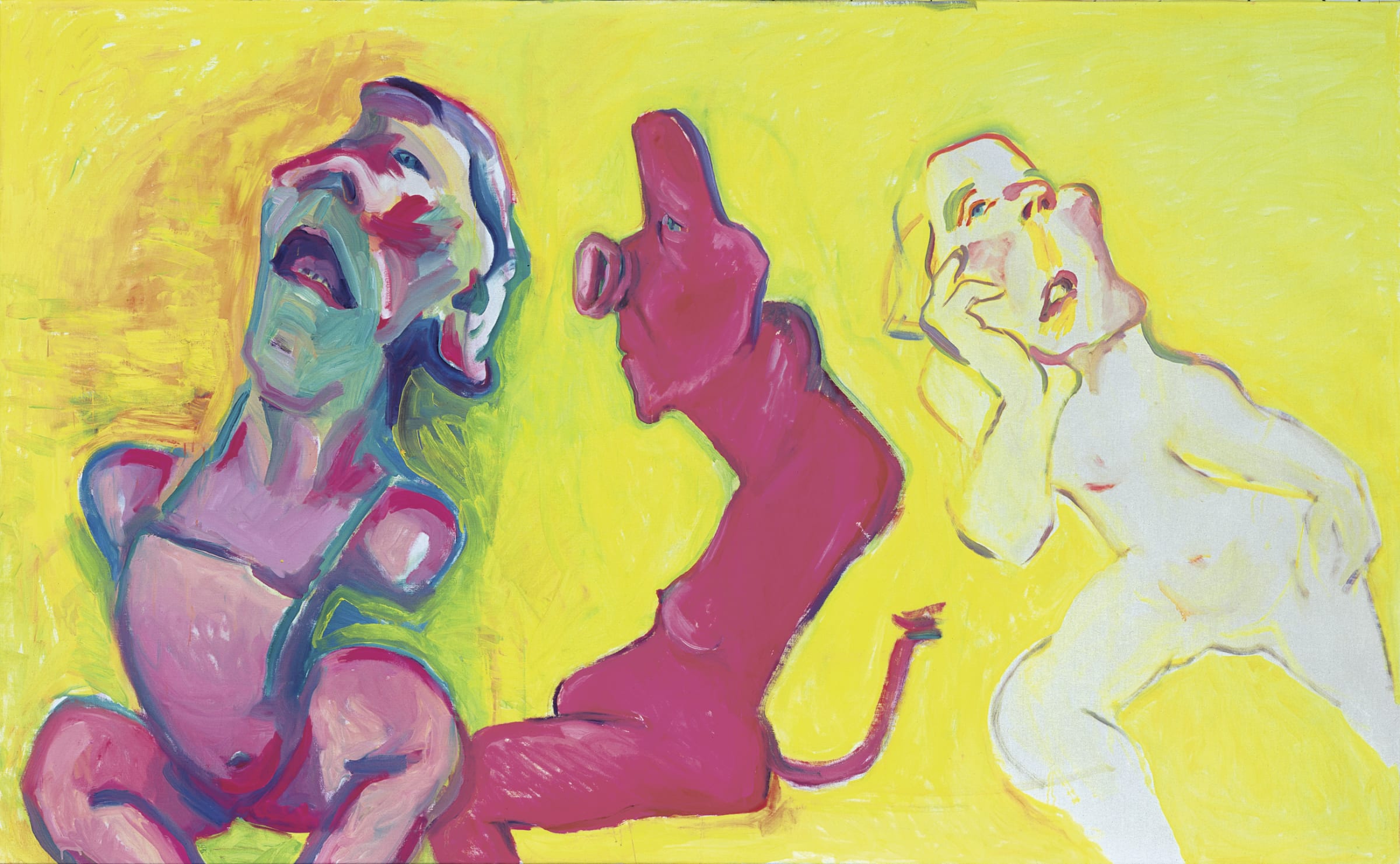 Maria Lassnig, 3 Arten zu sein. Courtesy Maria Lassnig Stiftung, VG Bild-Kunst, Bonn 2024