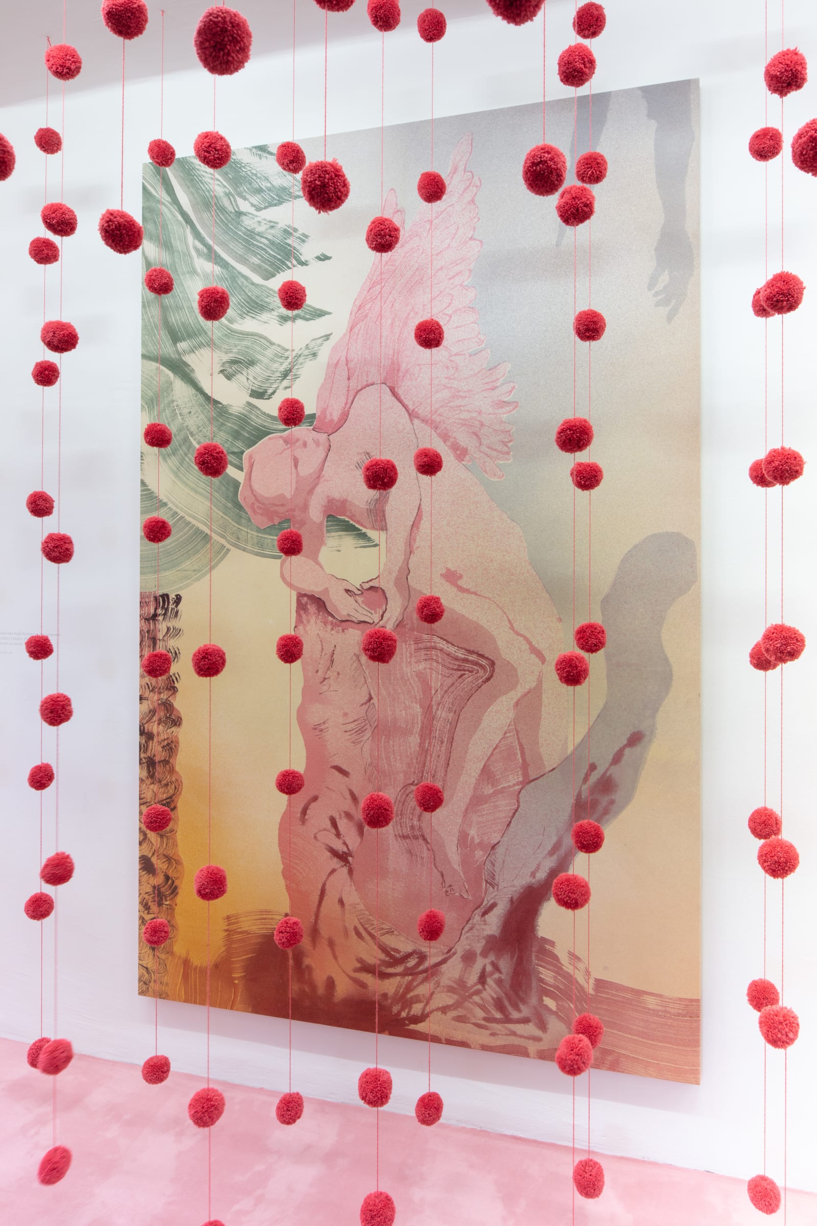 Installation view, Matthew Lutz-Kinoy. Window to The Clouds; Salon Berlin, Museum Frieder Burda, 2021. Courtesy of the artist and Vince Q.Y. Xie. Ph: Thomas Bruns