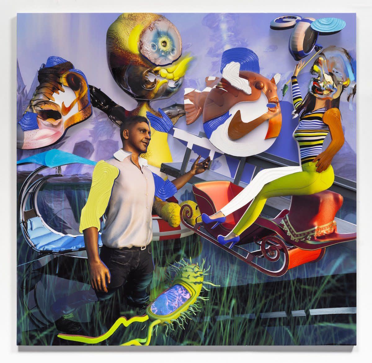 Pieter Schoolwerth, The Opposite of Tweet (Rigged #32), 2022.