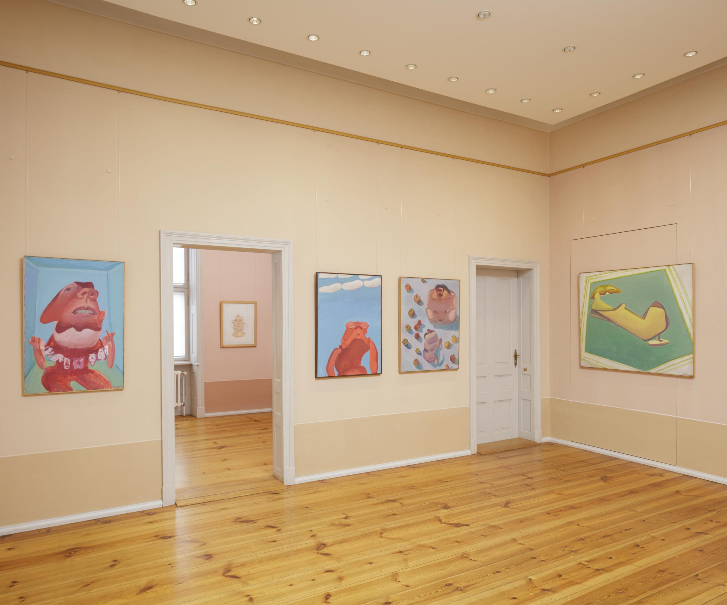 Installation view, Maria Lassnig – Werke aus der Sammlung Klewan, Gutshaus Steglitz, Berlin