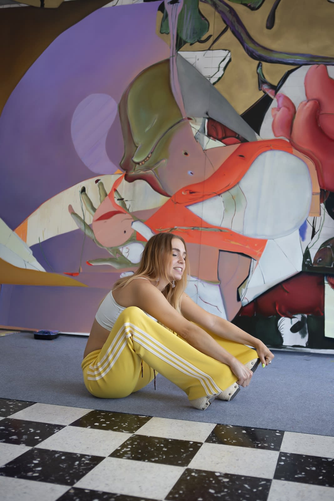 Stefanie Heinze during her residency at Castel Caramel, South of France. Ph: Billie Clarken