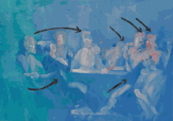 Spice No.7, a painting shown at Xie Nanxing's ongoing exhibition in Beijing. [Photo provided to China Daily]