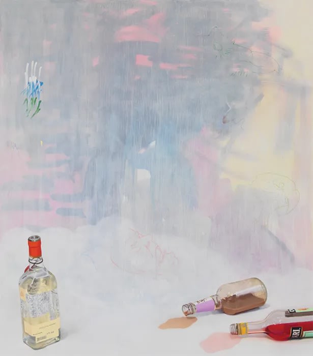 Monika Baer, Überlieferung verpflichtet, 2014, acrylic and oil on canvas, 98 3/8 × 86 5/8″.