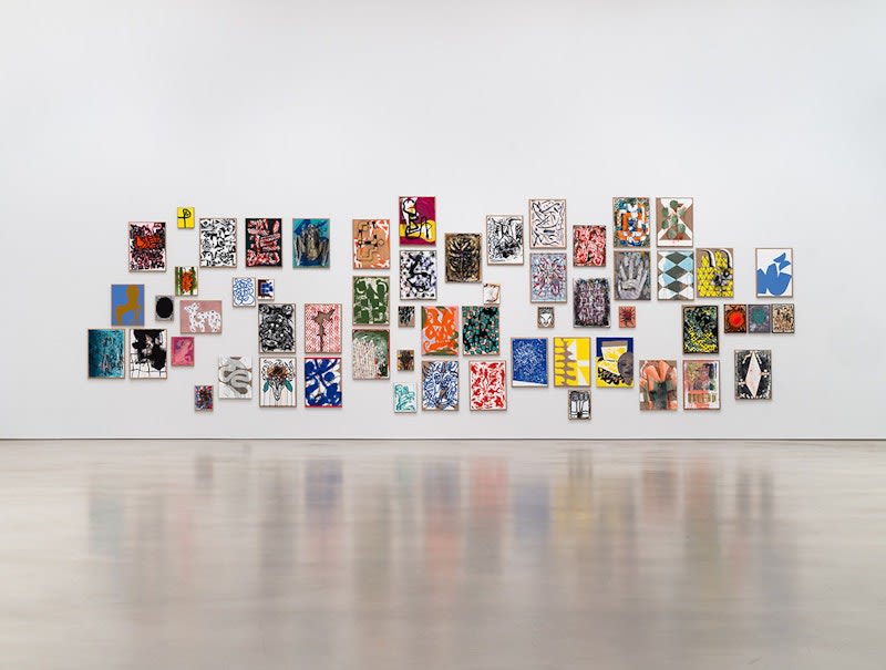 Installation view: Charline von Heyl, Petzel, New York, 2023. Courtesy of the artist and Petzel, New York. Photo: Jason Mandella