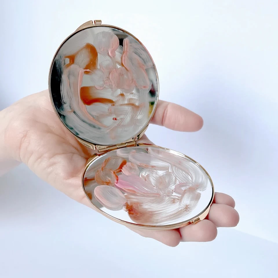 Karla Black, 'Compact Mirror', 2021, dimensions variable, © 2023 fruitmarketbookshop and the Artist