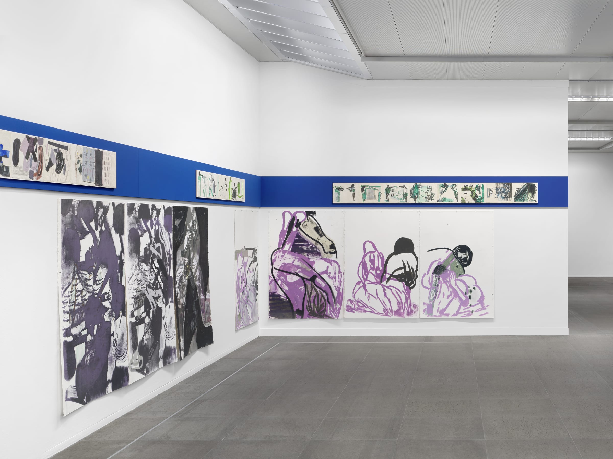 Installation view: Amy Sillman. Oh, Clock!, Kunstmuseum Bern, 2024. Ph: Annik Wetter