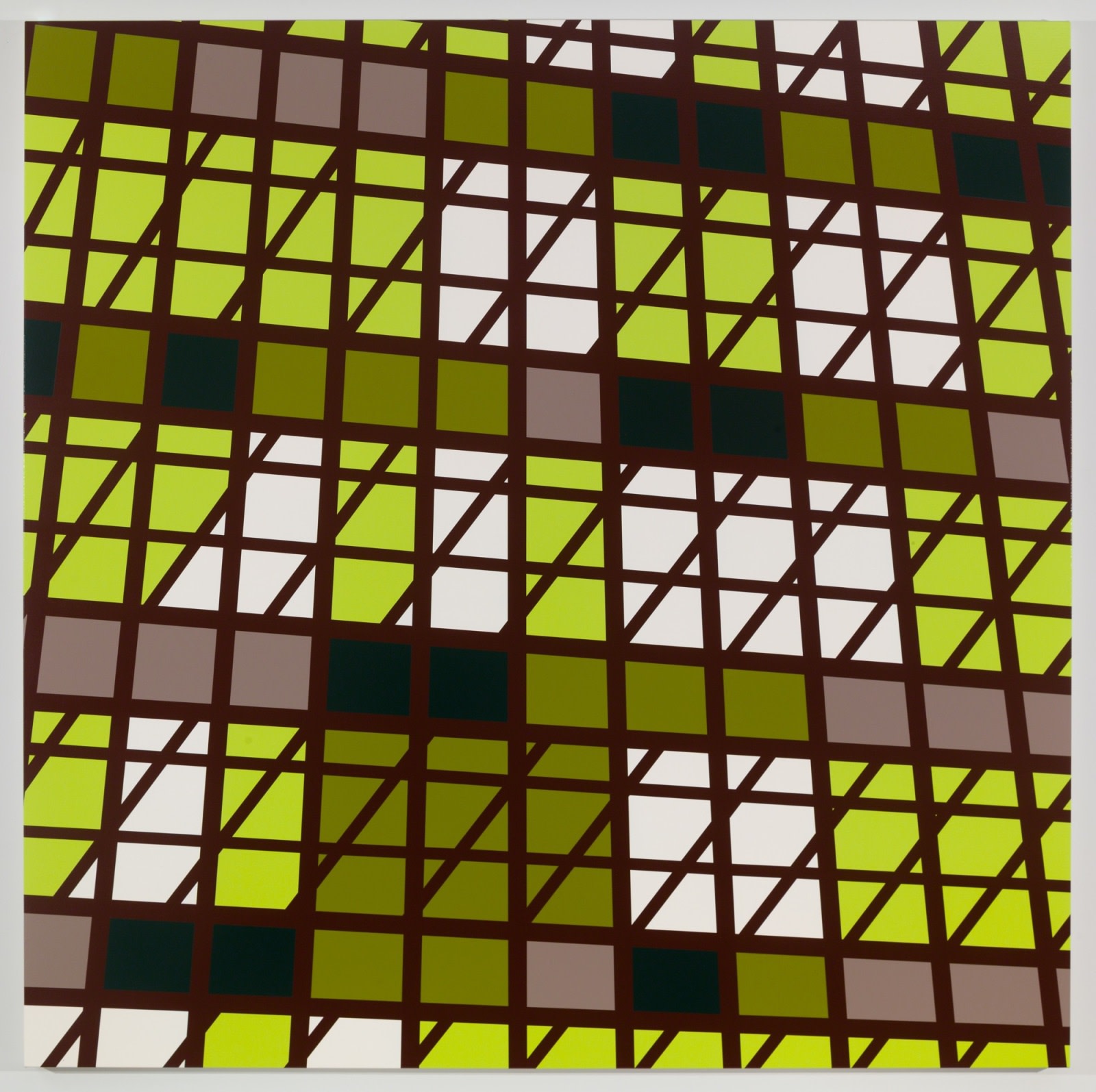 Sarah Morris, Midtown – Seagram with Fluorescents, 1999