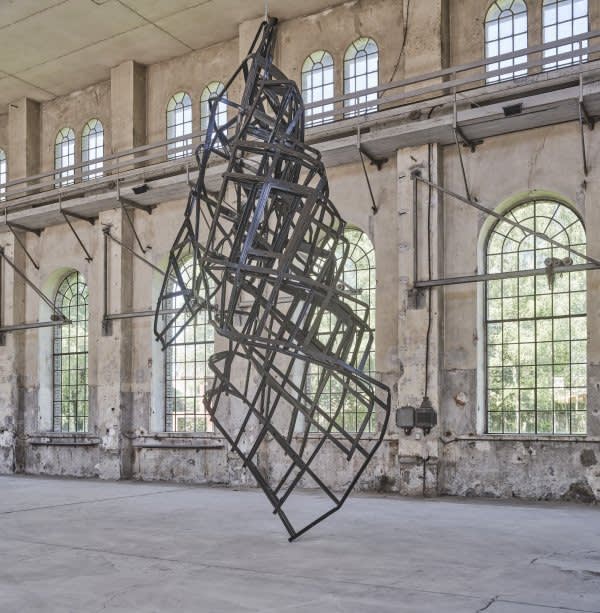 Installation view, Monika Sosnowska, 'Fatigue', 2022, Kunstraum Dornbirn, Ph: Günter Richard Wett, Courtesy of the artist / Museum of Modern Art, Warsaw