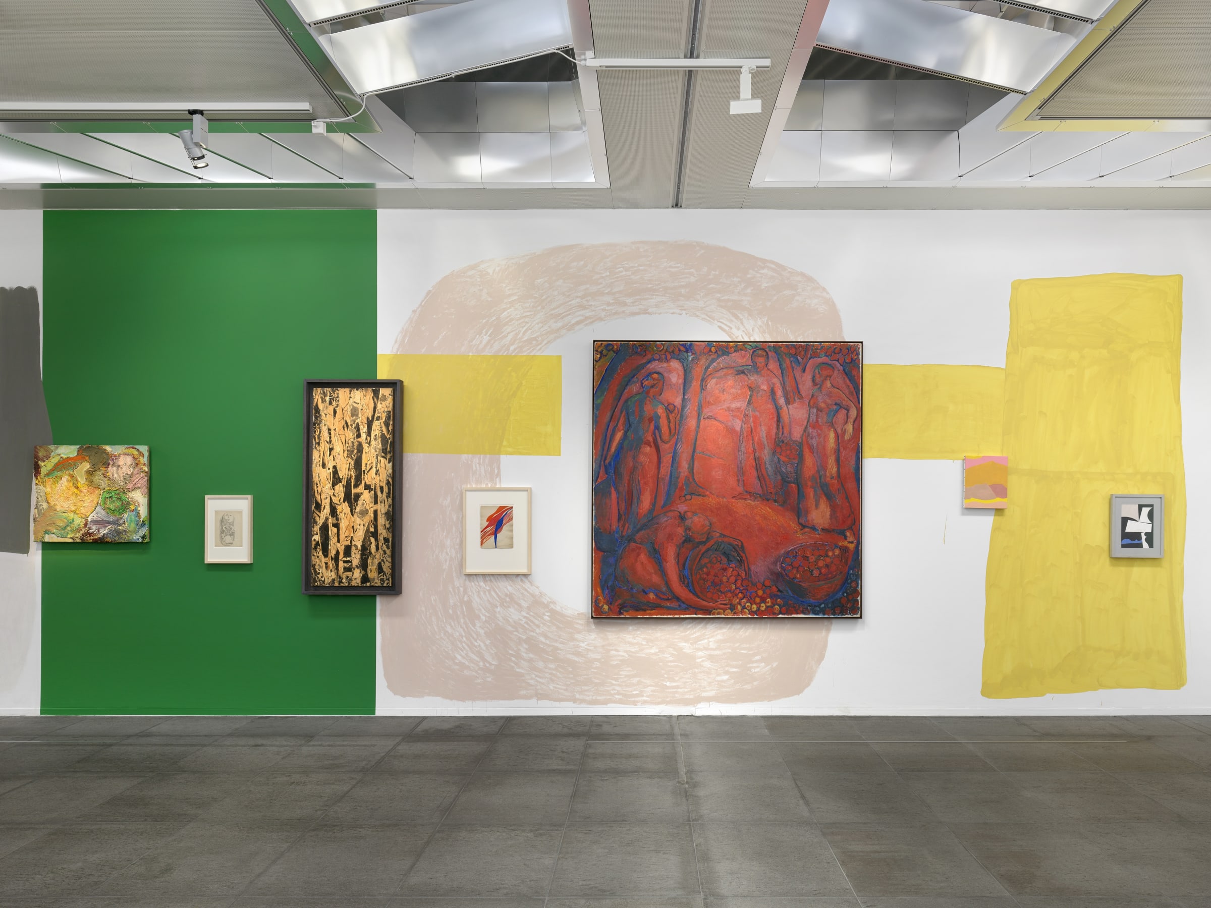Installation view, Amy Sillman. Oh, Clock!, Kunstmuseum Bern, 2024 – 2025. Courtesy of the artist and Kunstmuseum Bern. Ph: Annik Wette