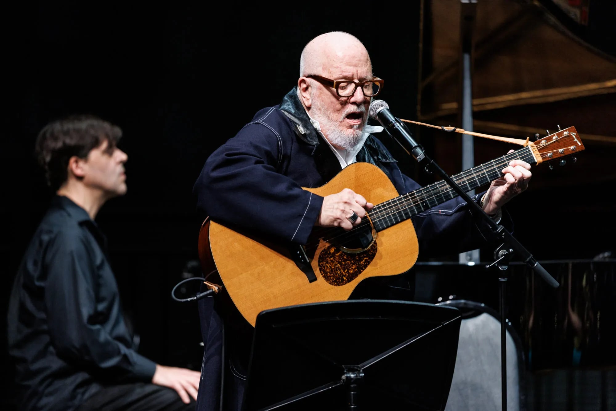 Stephen Prina, Concerto for Modern, Movie, and Pop Music for 10 Instruments and Voice, 2010. Performance view, The Museum of Modern Art, New York, 2025. Photo: Maria Baranova.