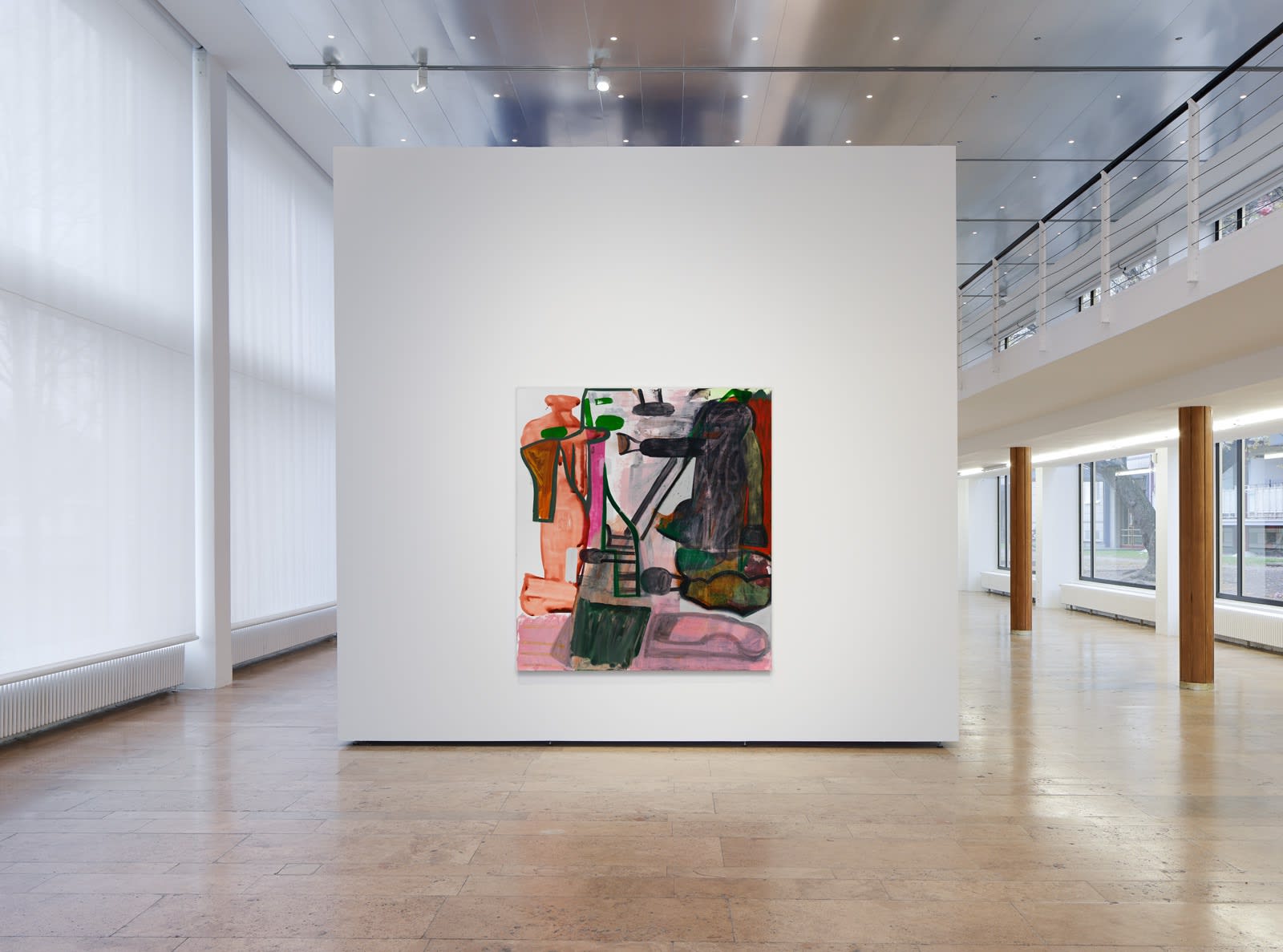 Installation view, Amy Sillman, Rock Paper Scissors, Capitain Petzel, Berlin, 2021. Ph: Gunter Lepkowski