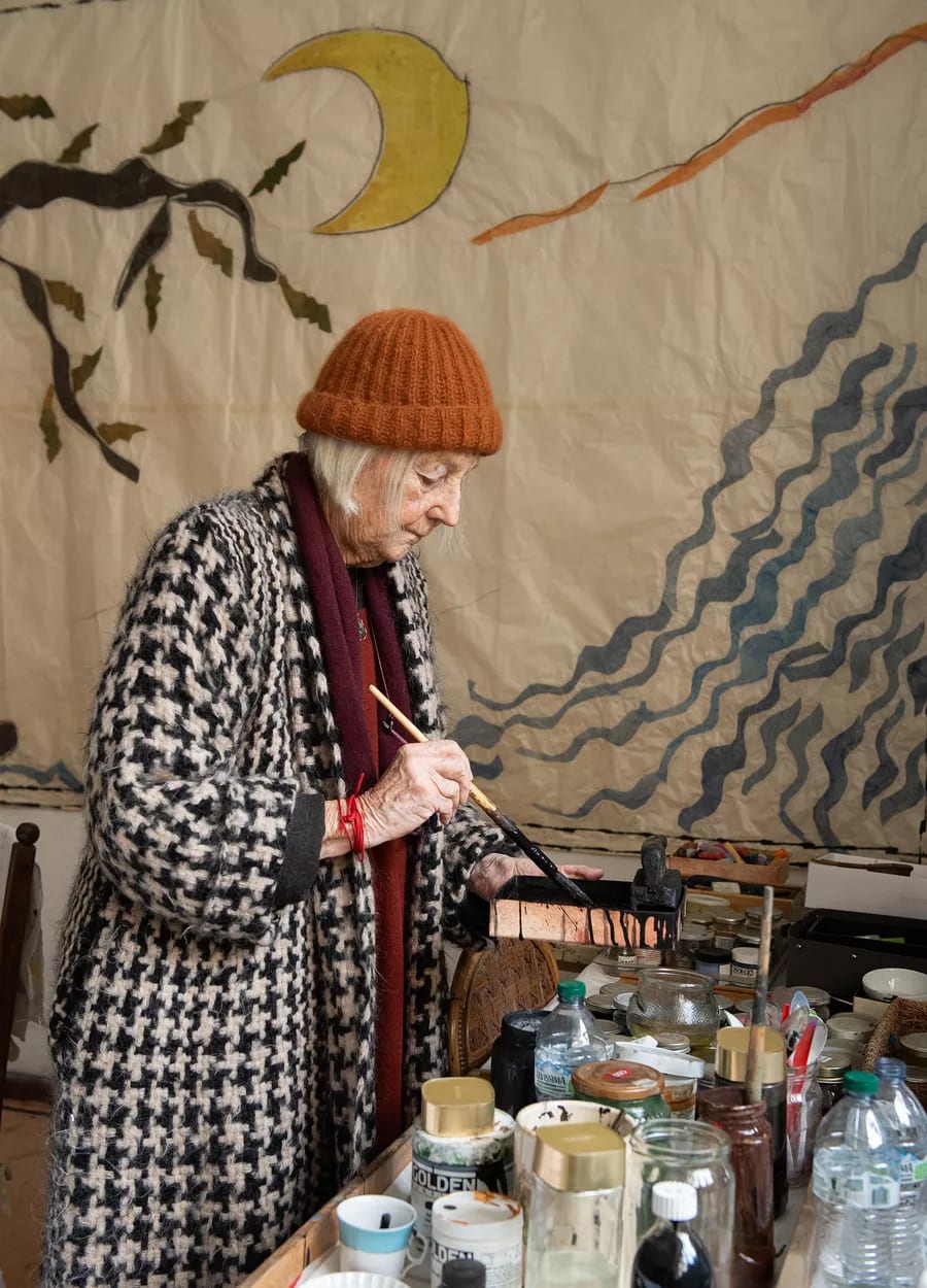 Portrait of Isabella Ducrot in her studio. Photo by Claire de Virieu. Courtesy the artist and Petzel, New York.