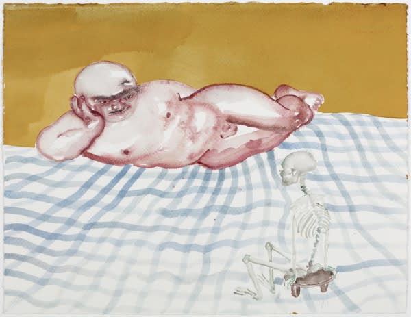 桑亚·康塔洛夫斯基1982年出生于莫斯科,现居纽约。他的艺术作品多是跨媒介的。绘画是康塔洛夫斯基艺术创作的主要的形式,除此之外他还在雕塑和动画领域颇有建树,并对策展也情有独钟。 他的画面中总是充满了即诙谐幽默又阴森诡异的气氛和叙事。他的主题有时很微妙,有时又很令人厌恶。他的画面中有关描绘情欲的场景夹杂着荒诞的幽默,甚至是一抹浅浅的猥琐,以至于让观者也产生了一种私密行为被窥探的不适感。