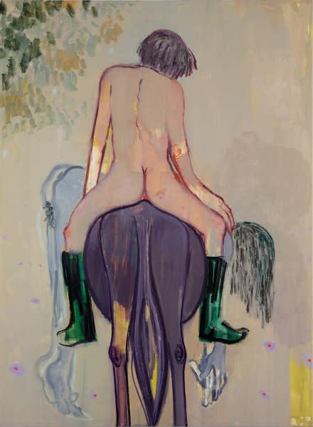 康塔洛夫斯基作品里所展现的非理性场景是一种对边界范围、身体舒适距离、事物的相互影响力及残酷性等感受的深入探索,同时也是对地位焦虑和生存危机的讽刺。艺术家刻意将当下流行的视觉文化元素,例如卡通,插画,电影及广告等形式融入到文学和艺术的经典之作中,以颠覆陈规和原型。 他绘画作品的表面经过日积月累地层层微小磨损及肌理和色彩的再次重组逐渐给观者呈现出一种全新的视觉感受。这种画面色彩和质感的重组赋予了作品变幻莫测的面孔,并使每次观看都有新的视觉发现和体验。