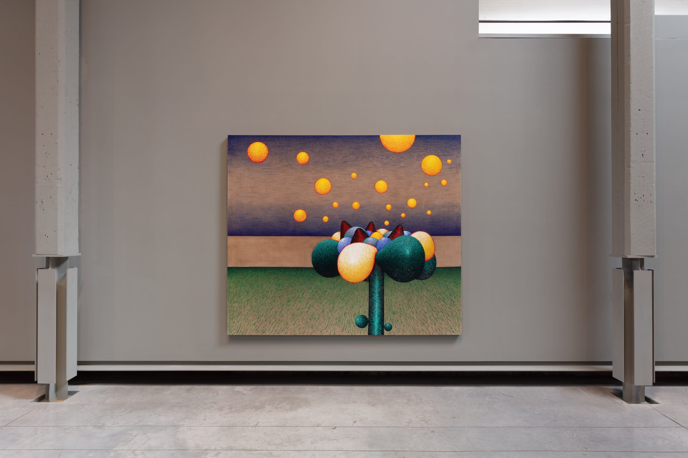 Christian Butterfield, Apology Flower #8 (across the bay), 2021, acrylic on linen, 84 x 72 in.