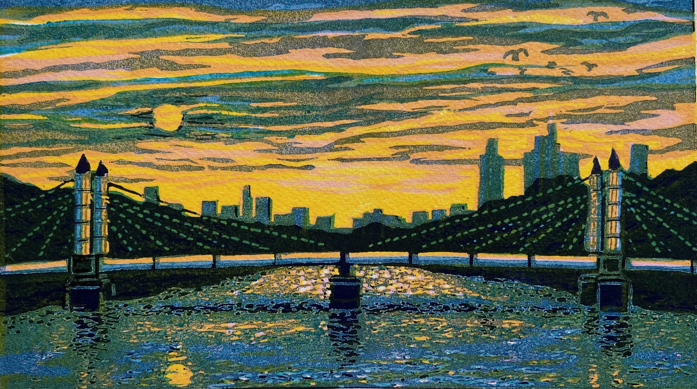 A is for Albert Bridge, Summer Solstice, 2024 Eames Fine Art