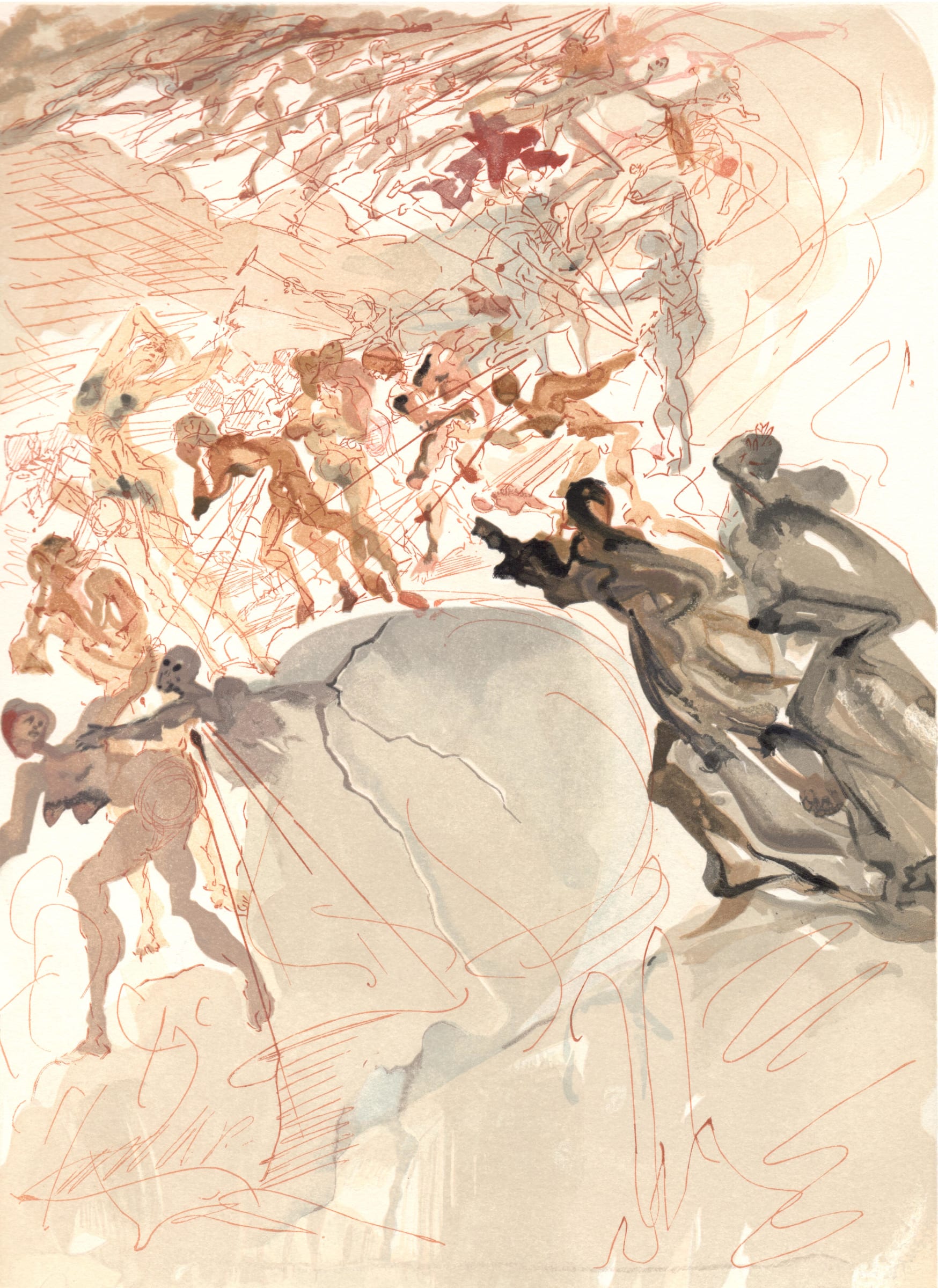 専用他の方発送×Salvador Dalí  Purgatory 3 Salvador Dalí, Rising to the Seventh Level: The Lustful