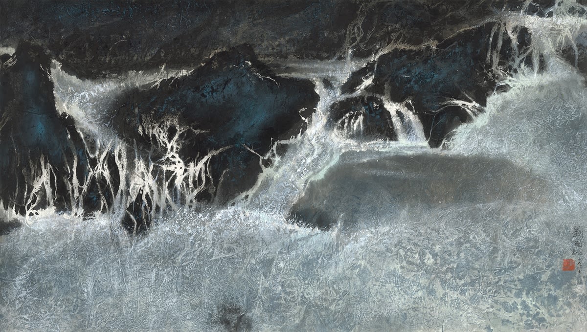 Untitled 無題 1987 Ink and color on paper 52 × 92 cm