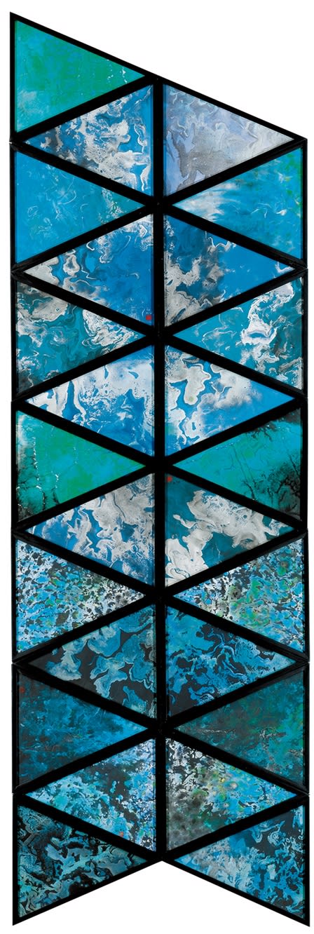 Skycraper of Art 藝術的摩天大樓 1996 Ink and color on paper 310 × 100 cm Shandong Museum, Jinan