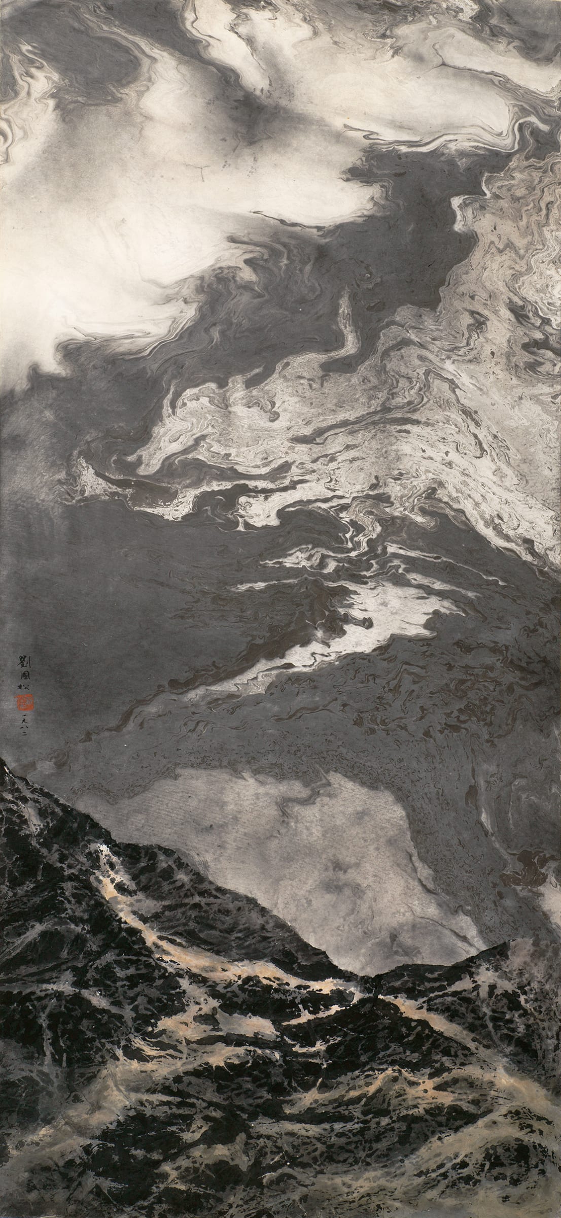 〈Flowing Clouds〉，1982｜來源：劉國松基金會／M+（作品版權屬藝術家）