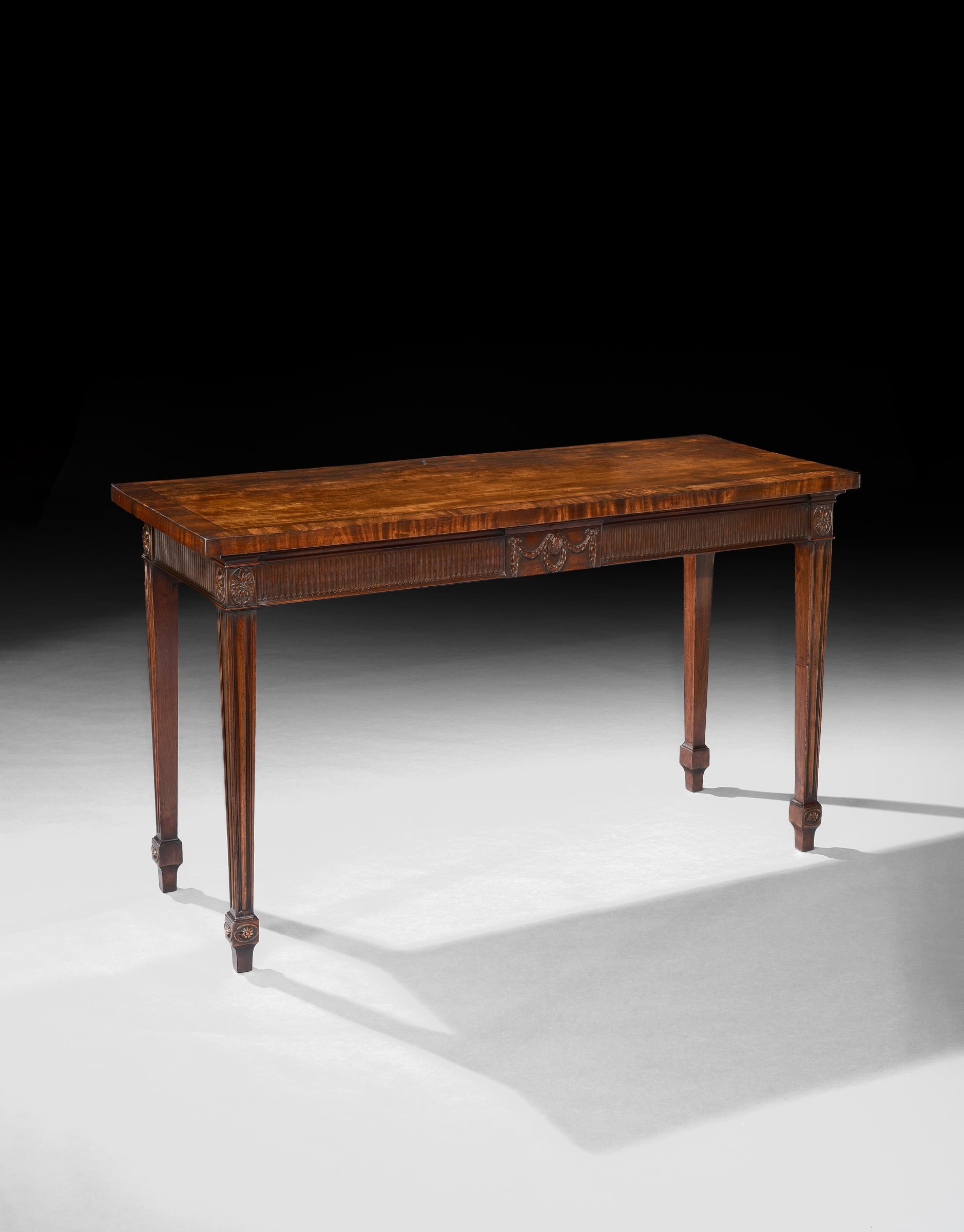 A PAIR OF GEORGE III MAHOGANY SIDE TABLES, English, circa 1770