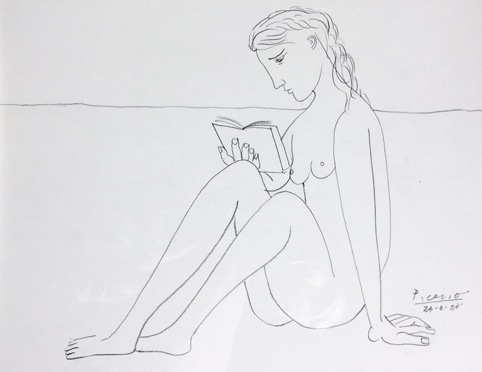 Pablo Picasso Minimalism Line Drawing Nude