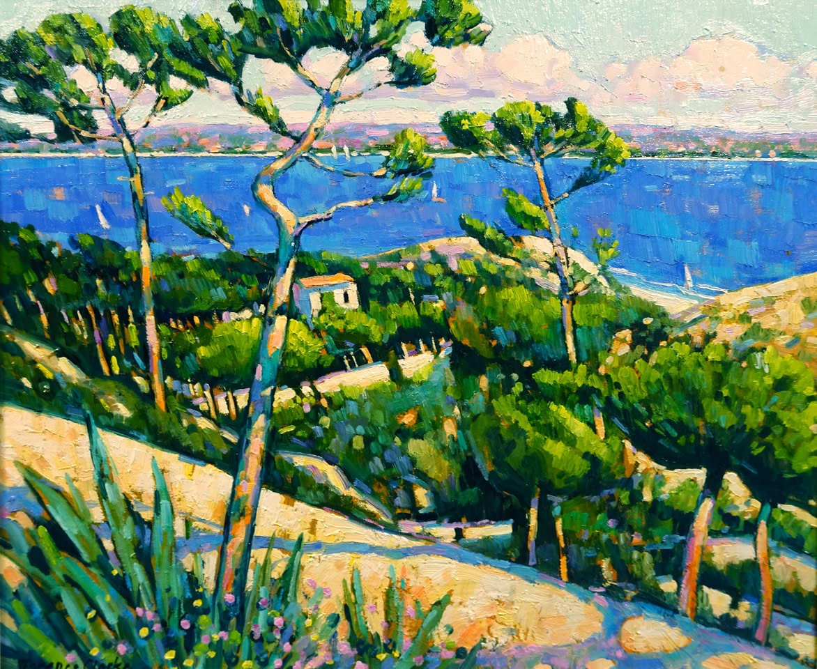 Terence Clarke, Looking Towards the Bay of Napoule ...