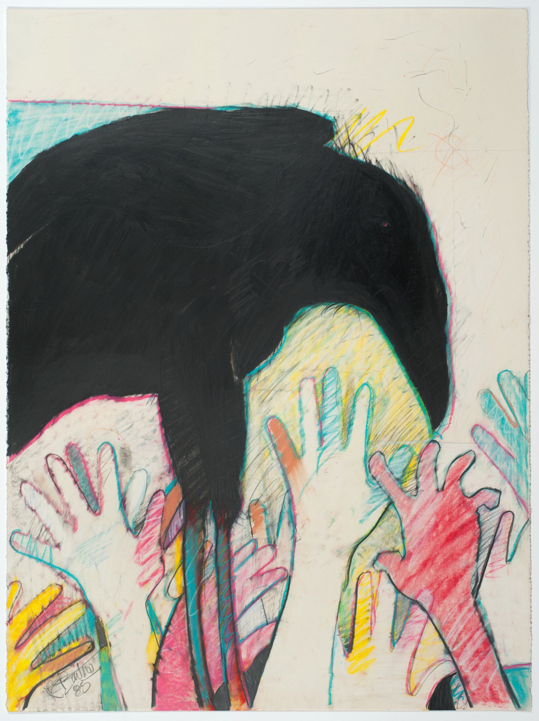 Rick Bartow Big Raven 1985 Froelick Gallery