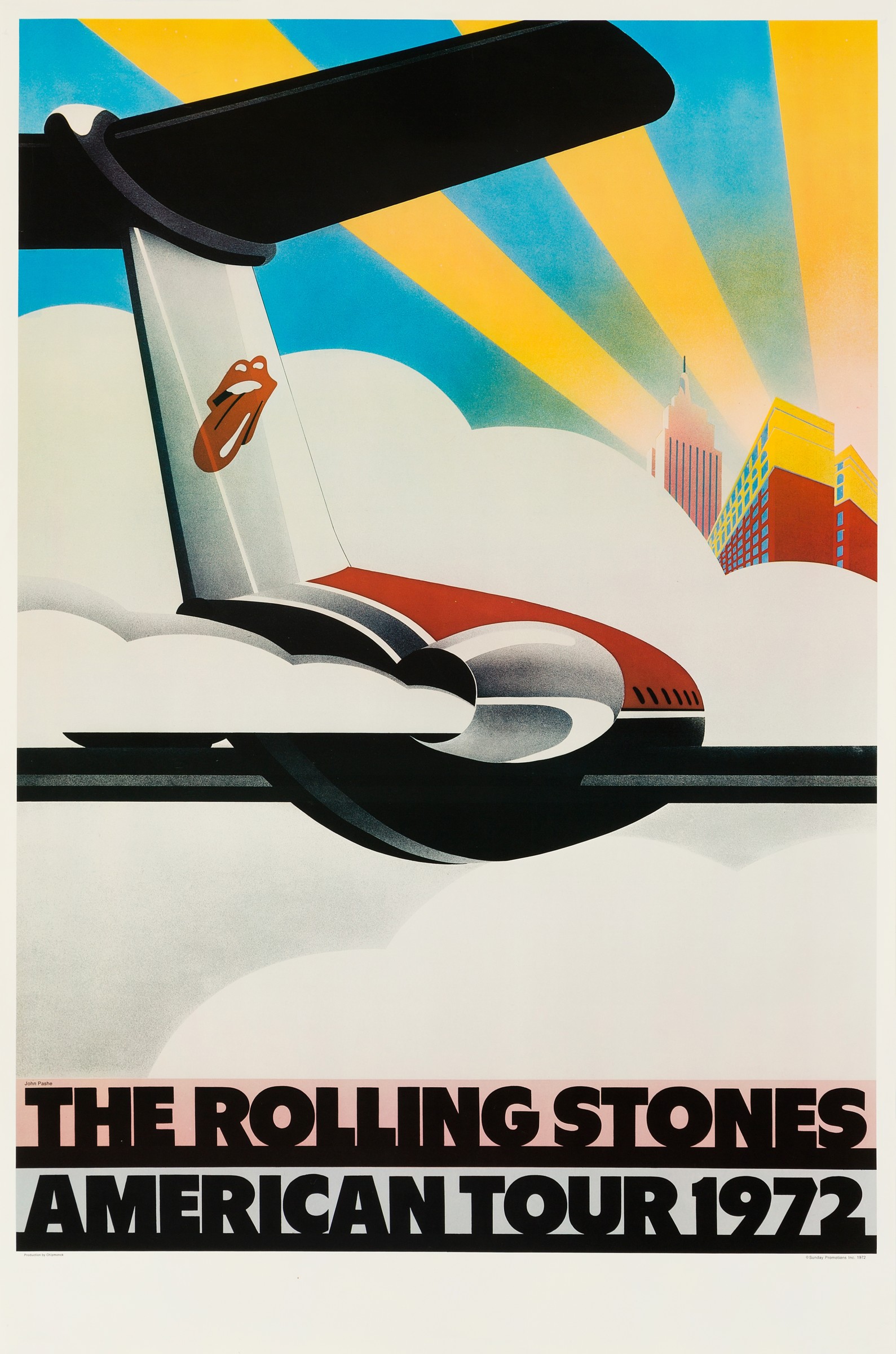 The Rolling Stones 超大判ツアーポスター John Pasche, The Rolling Stones, 1972 | Rock Paper Film